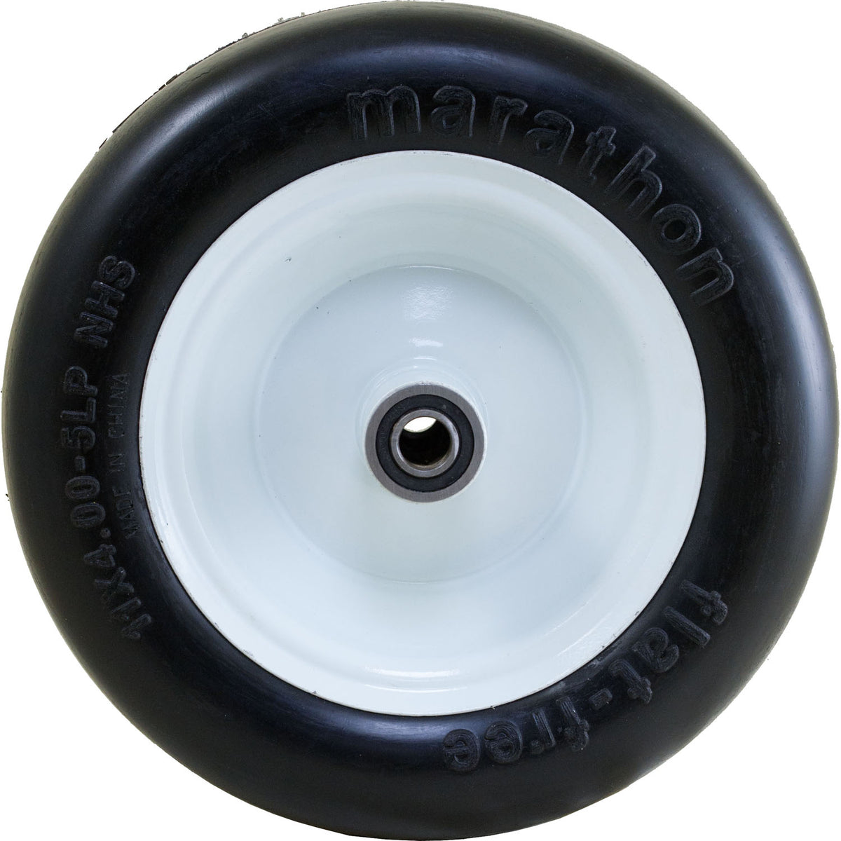 Marathon 01410P Flat Free Smooth Lawn and Garden Tire on Rim 11x4.00-5