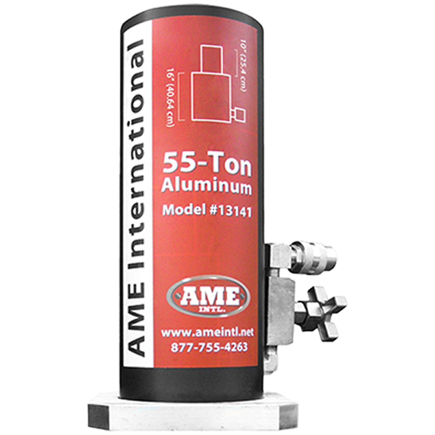 AME 13141 Aluminum Jack (55 Ton 10" Stroke with Saddle and Base/Blackjack)