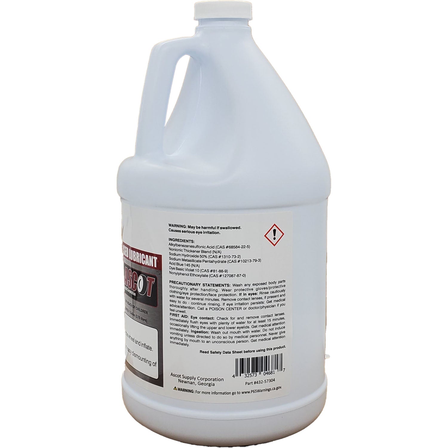 Ascot Tire Mounting Lube 1 Gallon Bottle Pack of 4 and 1 10" Applicator Swab