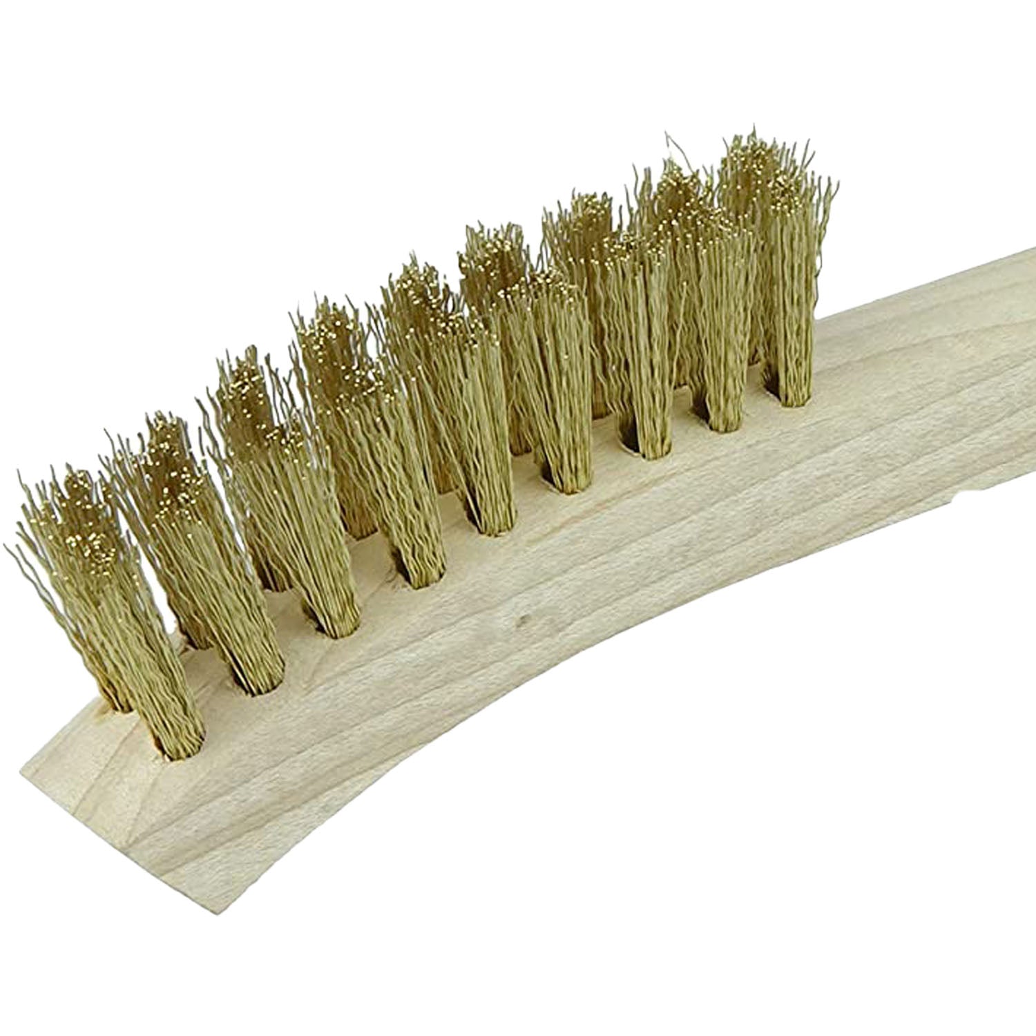 Weiler 95014 8-3/4" x 1/2" Crimped Brass Wire Brush with .005 Wire