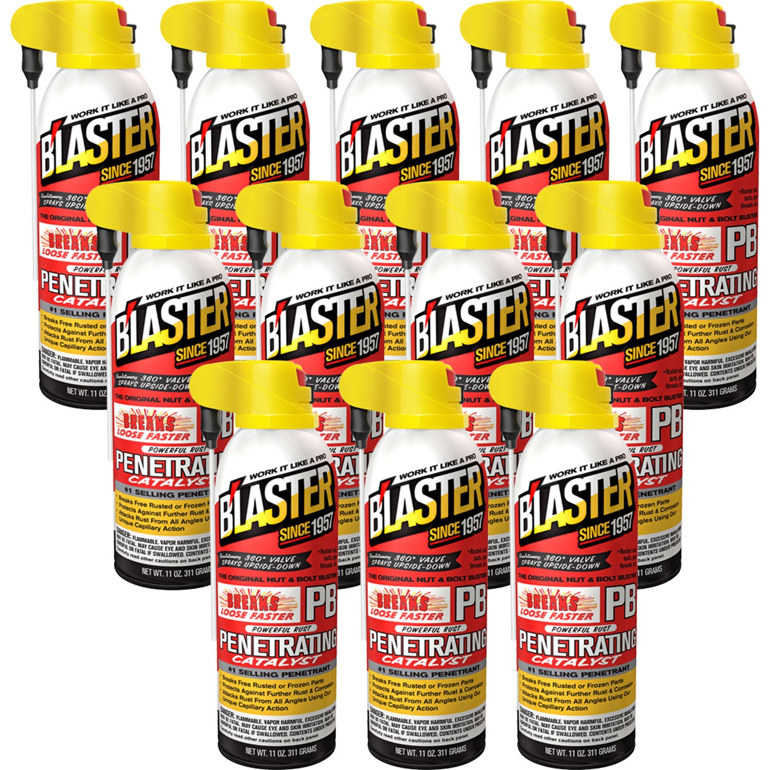 B'laster 16-PB Rust Free Penetrating Catalyst - 11oz Pack of 12