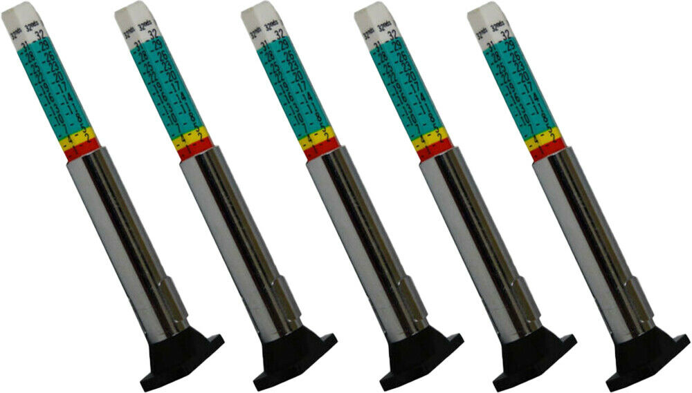 Dill 5124 Color Coded Tire Tread Depth Gauge Pack of 5