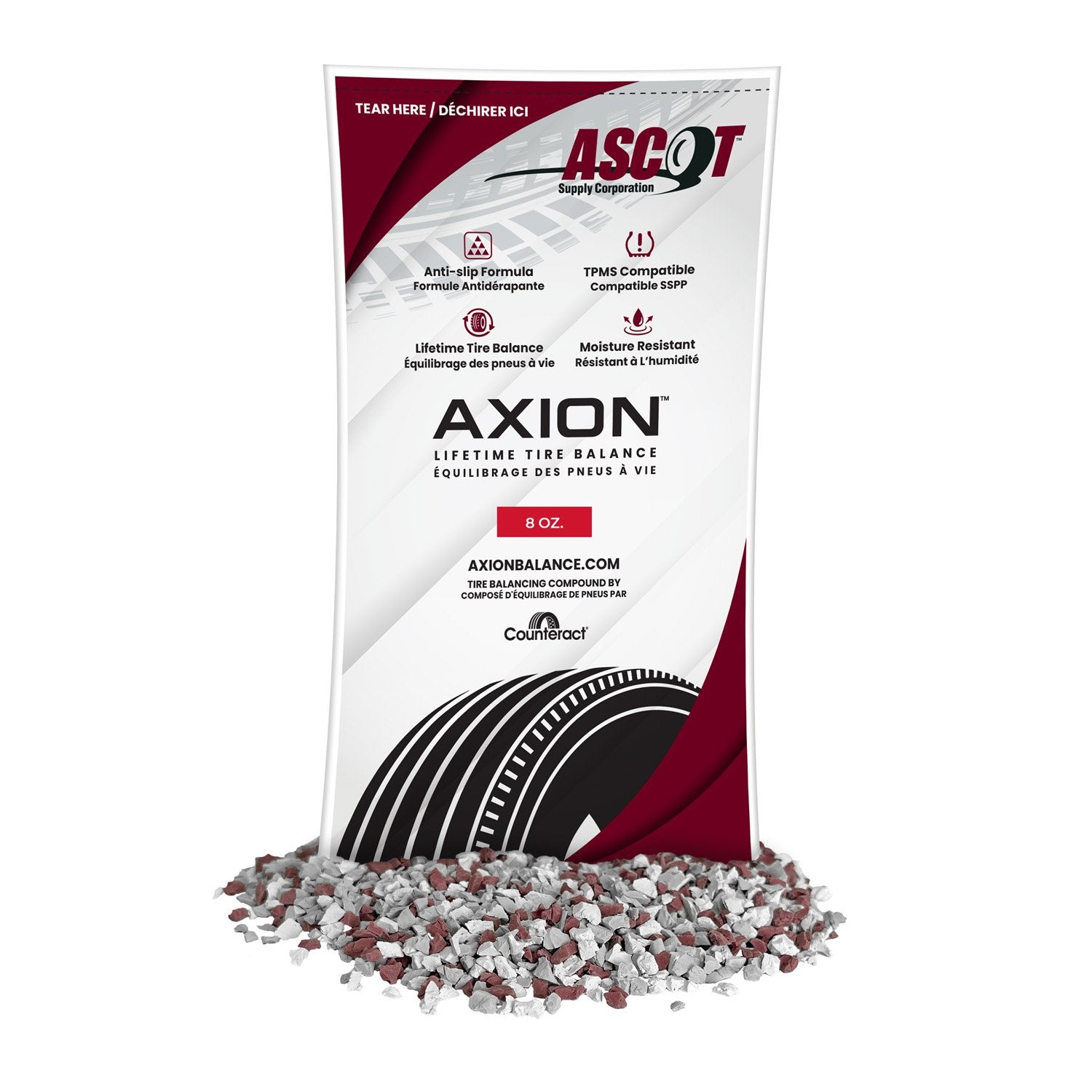 Ascot Axion Tire Balancing Compound - 8oz / 227g (1 Bag)