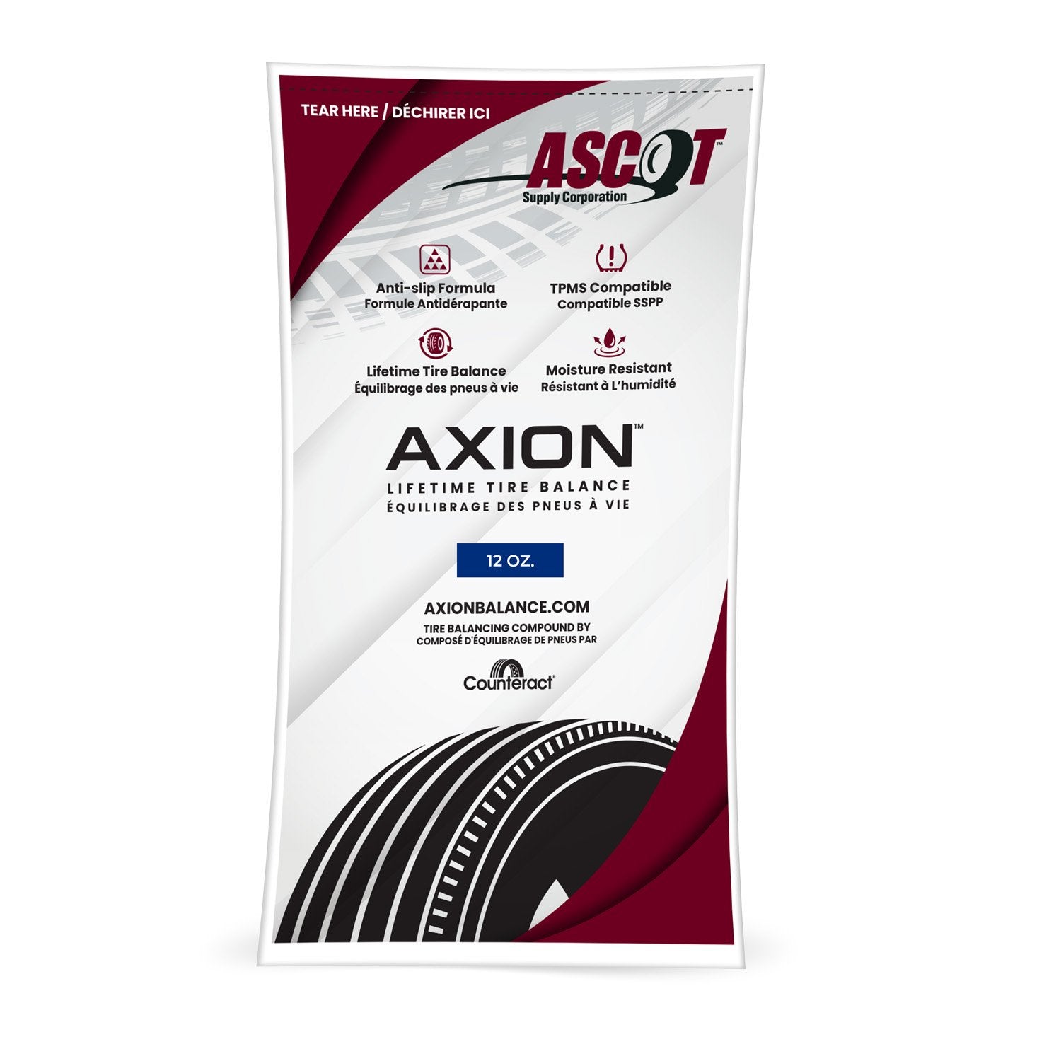 Ascot Axion Tire Balancing Compound - 12oz / 340g (1 Bag)