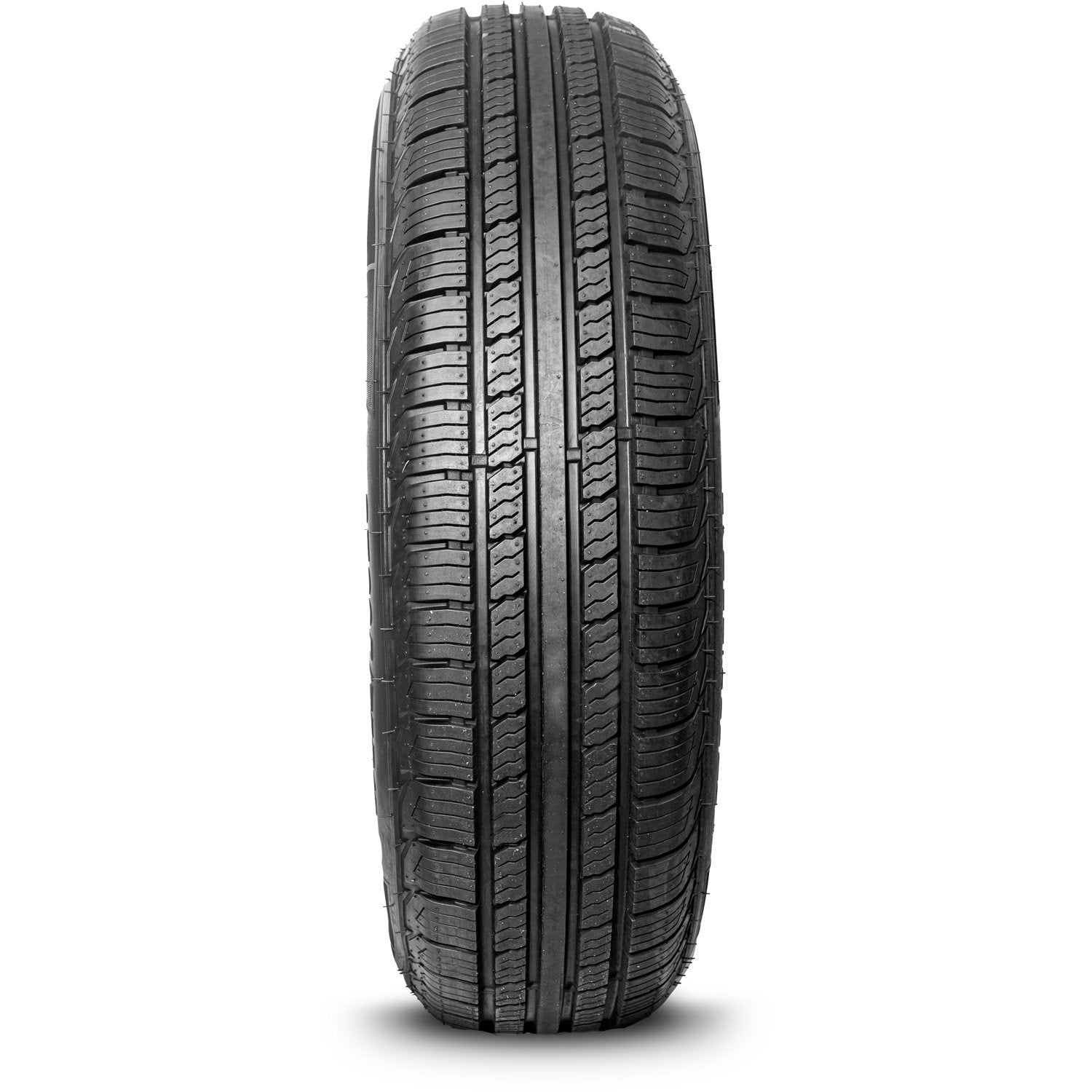 Omni Trail Capability STR 205/75R15 LRD 8 Ply Trailer Tire on a 5 on 4.5 Black Spoked Wheel