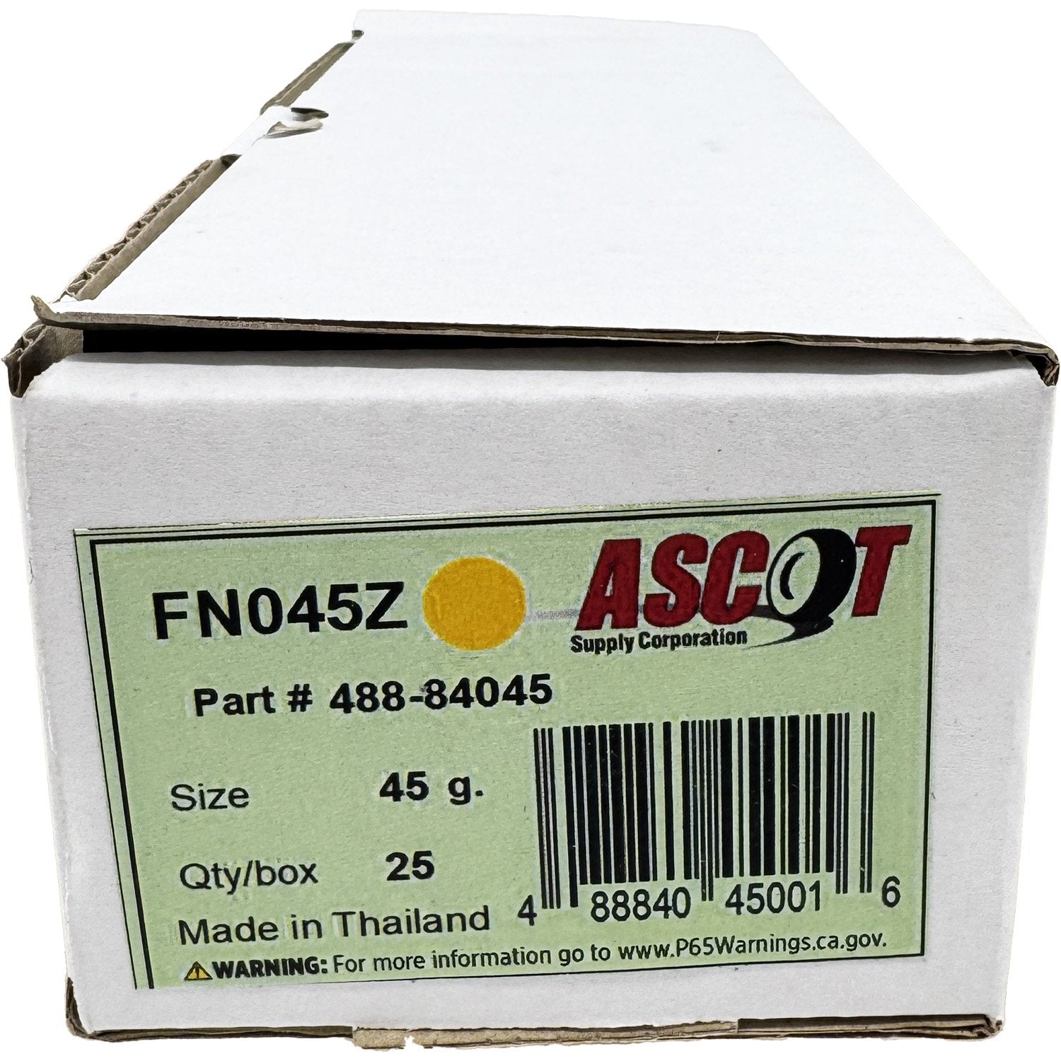 Ascot FN Style Coated Zinc Clip-On Wheel Weight 45 gm (1.50oz) - Box of 25