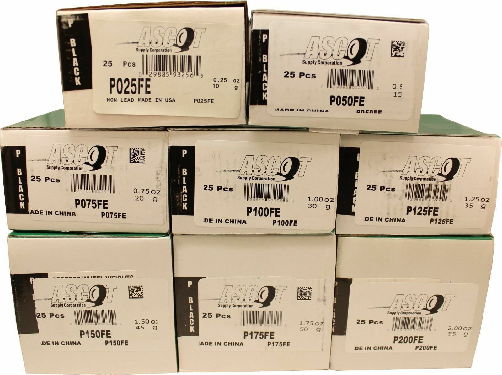 Perfect Equipment P Style Coated Steel Wheel Weight Bundle 0.25 - 2.00oz
