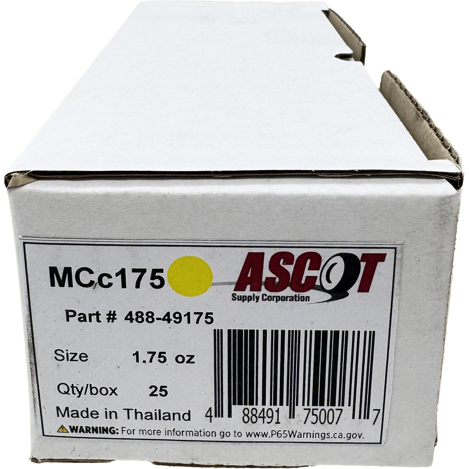 Ascot MC Style Coated Lead Clip-On Wheel Weight 1.75oz - Box of 25