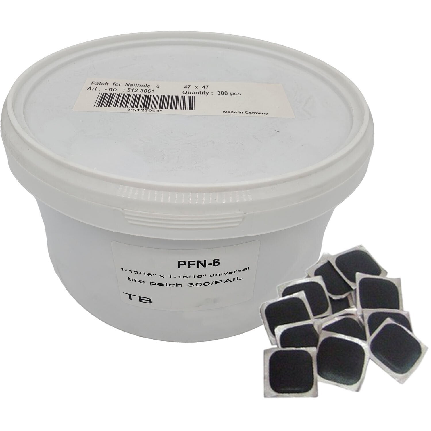 REMA TIP TOP PFN-6 1-15/16" x 1-15/16" Universal Tire Patch Pail of 300