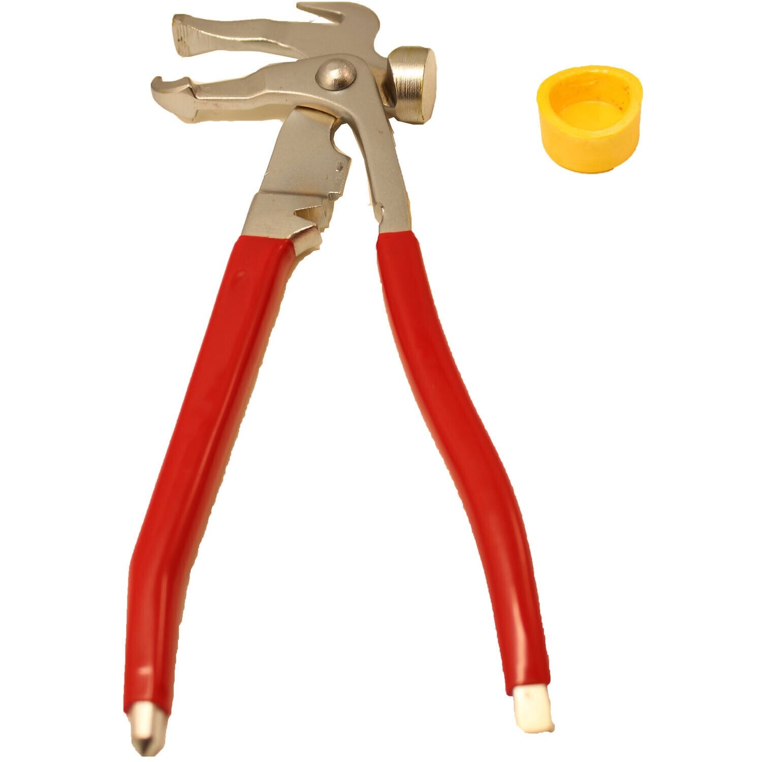 Premium Heavy Duty Wheel Weight Pliers and Hammer with Plastic Cap