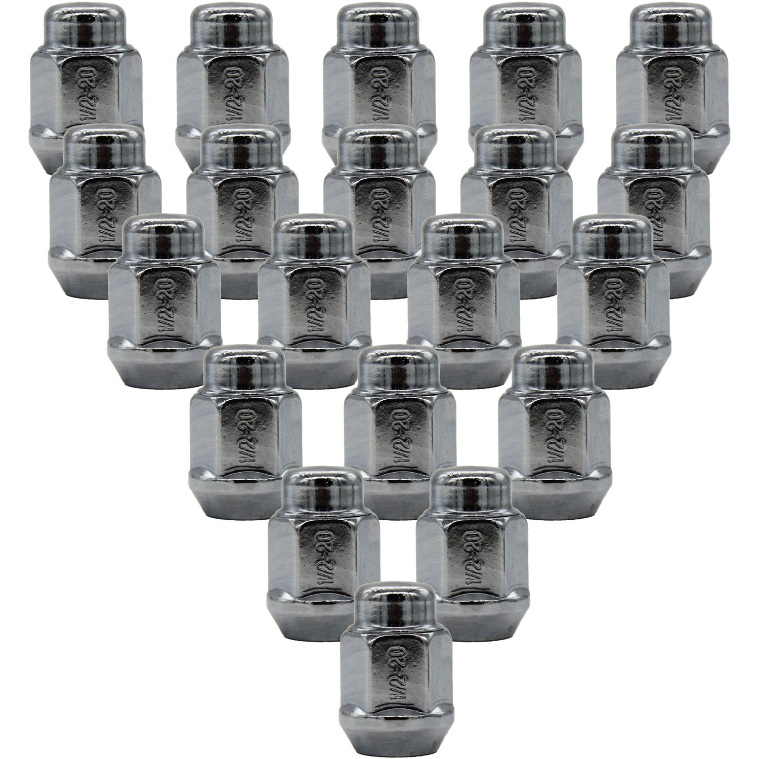 Premium Service 1/2-20 Bulge Acorn 13/16" Hex Wheel Lug Nut Pack of 20