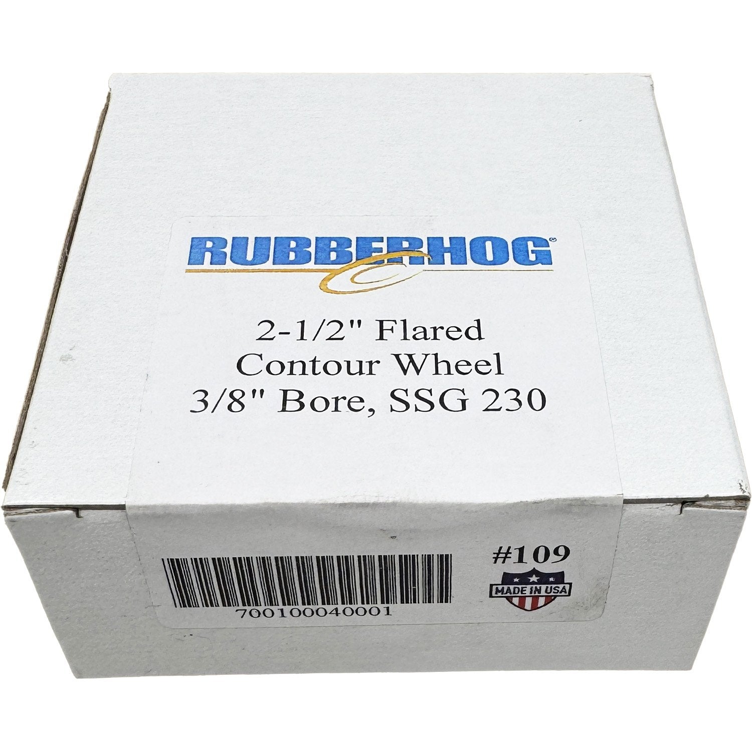 Rubberhog 2-1/2" x 1" Flared Contour Buffing Wheel 230 SSG 3/8" Arbor Hole
