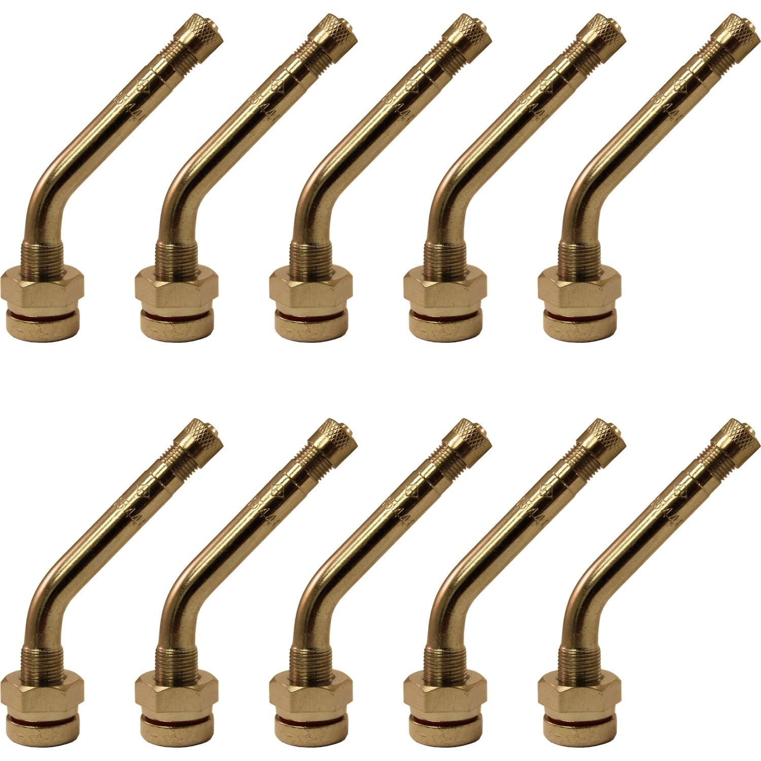 TR544C .98" x 1.94" with 45° Bend Aluminum Wheel Truck Valve Stem Pack of 10