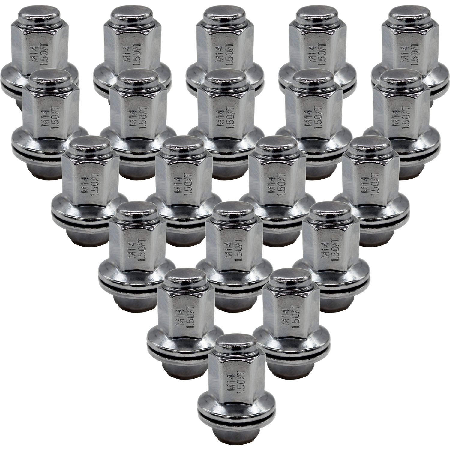 Premium Service M14x1.50 Duplex Mag Seat 3/4" Hex Wheel Lug Nut Pack of 20