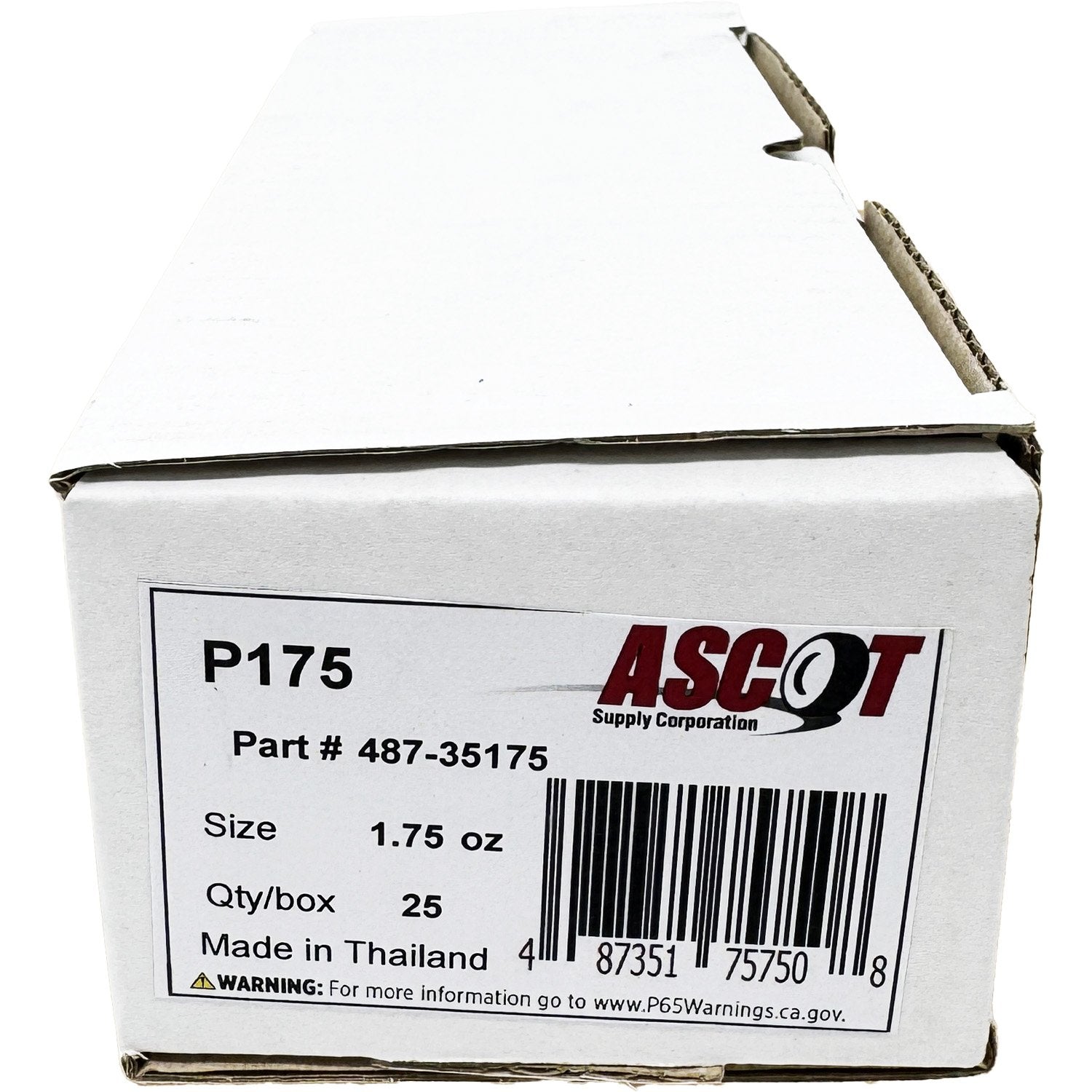 Ascot P Style Uncoated Lead Clip-On Wheel Weight 1.75oz - Box of 25