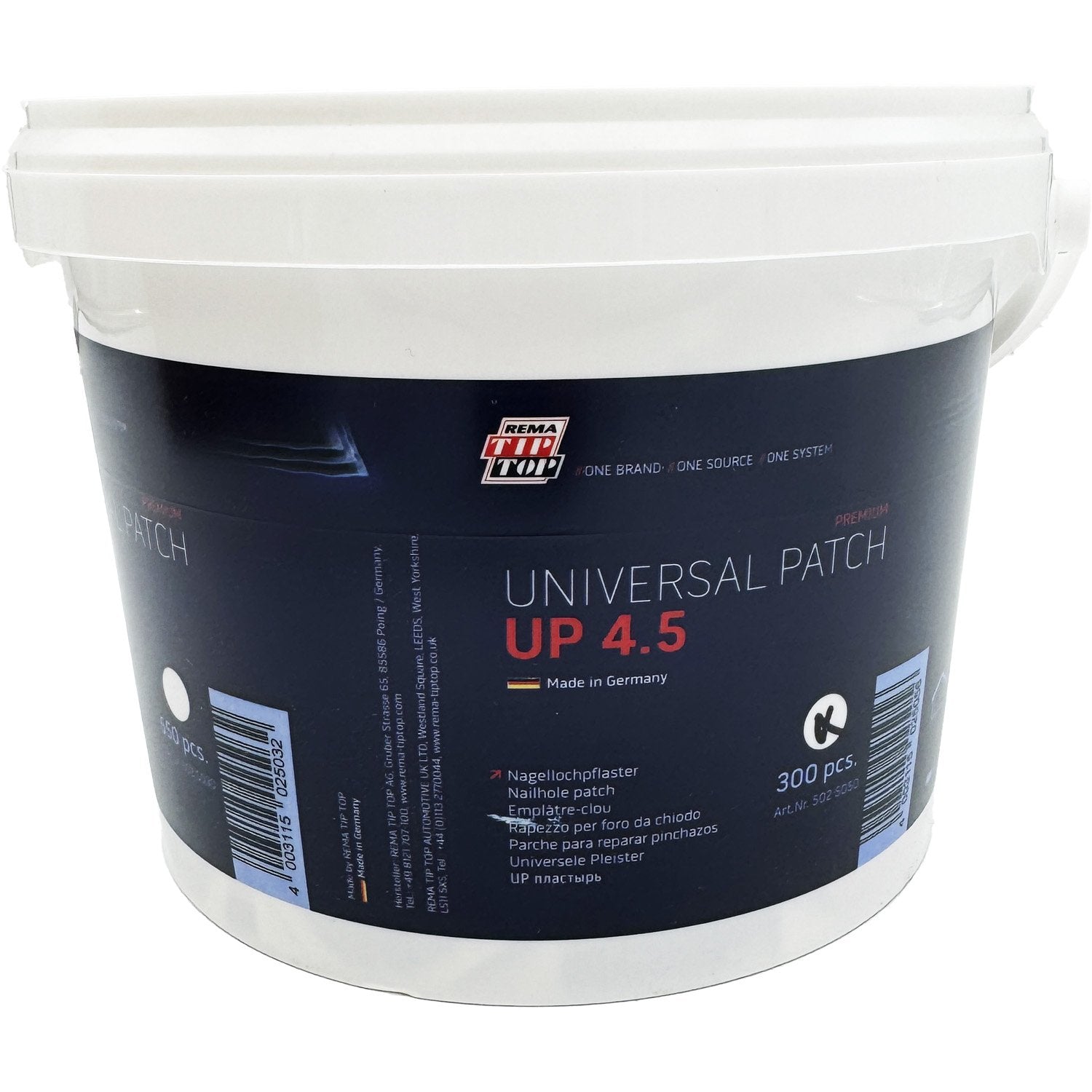 REMA TIP TOP UP4.5-P Universal Tire Repair Patch 1-7/16" - Pail of 300