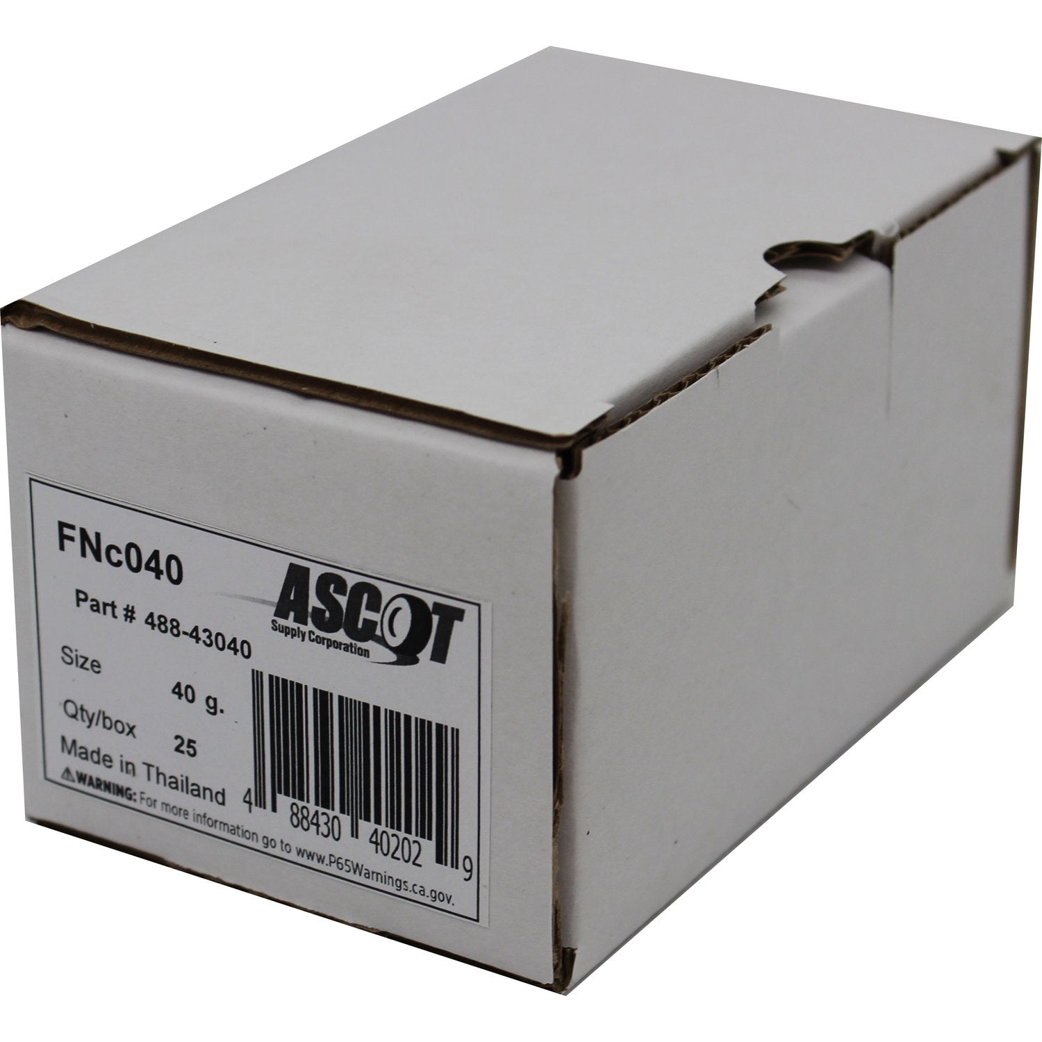 Ascot FN Style Coated Lead Clip-On Wheel Weight 40gm (1.375oz) - Box of 25