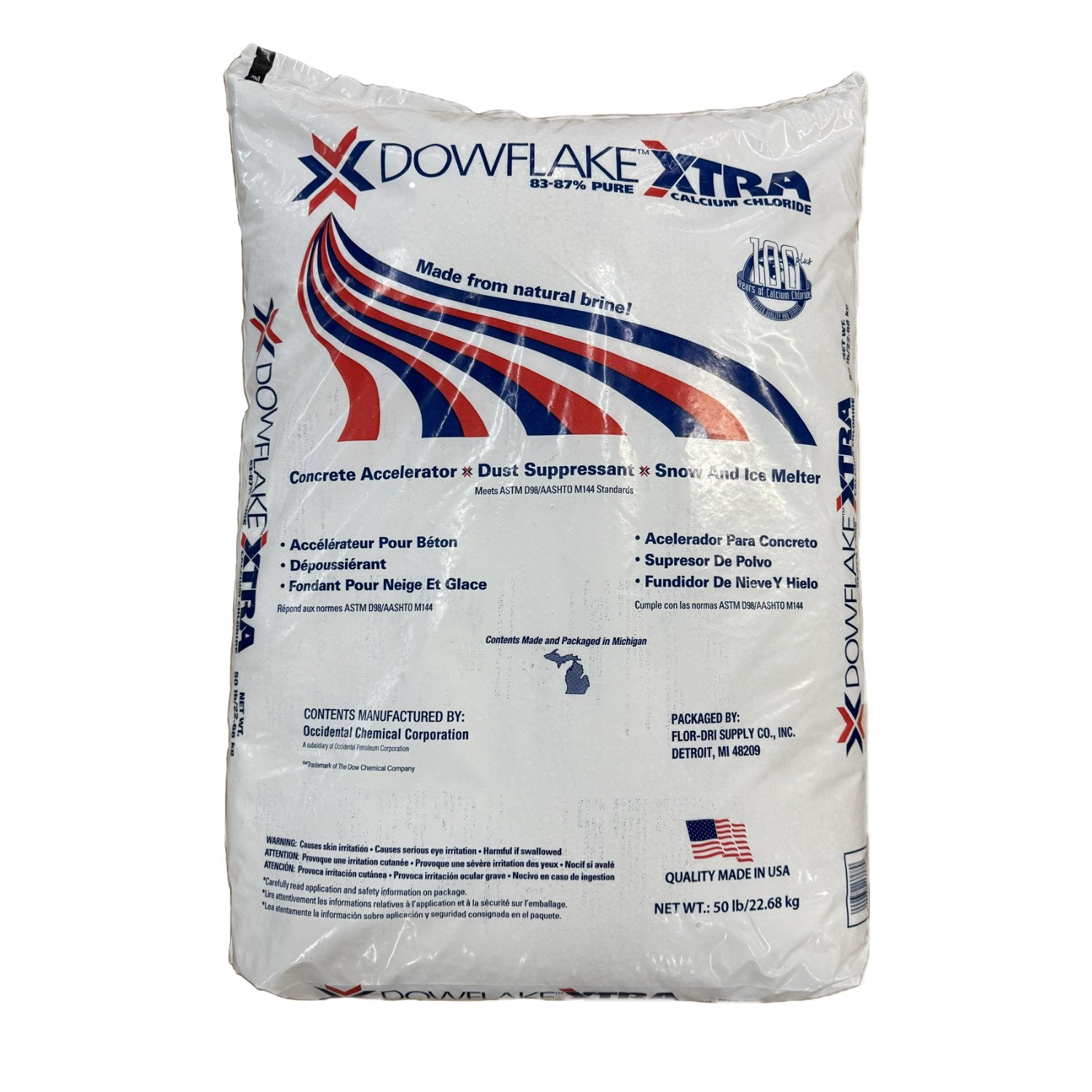 Dowflake Xtra Calcium Chloride Flakes - 50Lb Bag