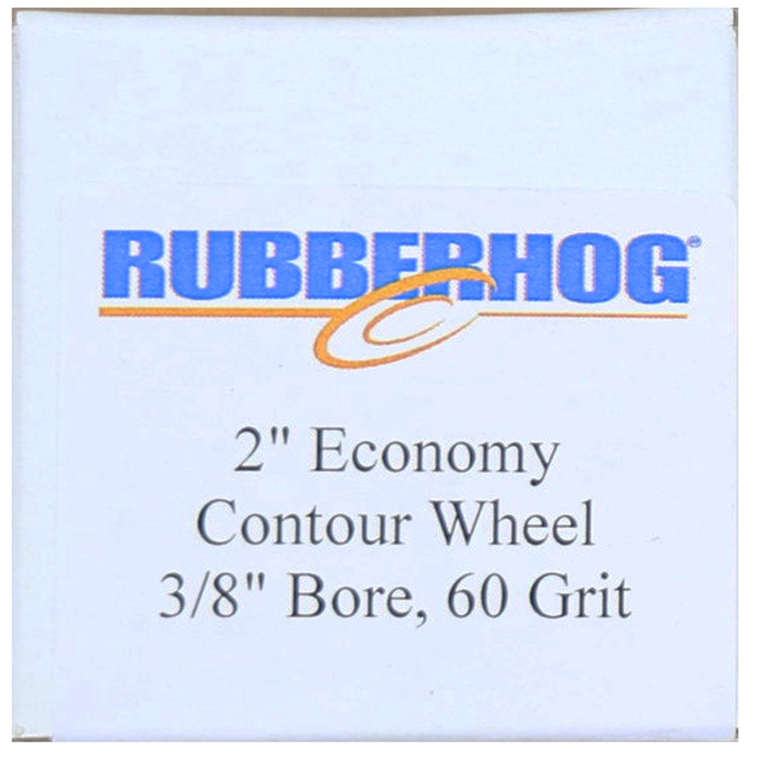 Rubberhog 2" x 3/4" Economy Flared Contour Buffing Wheel 60 Grit 3/8" Arbor Hole