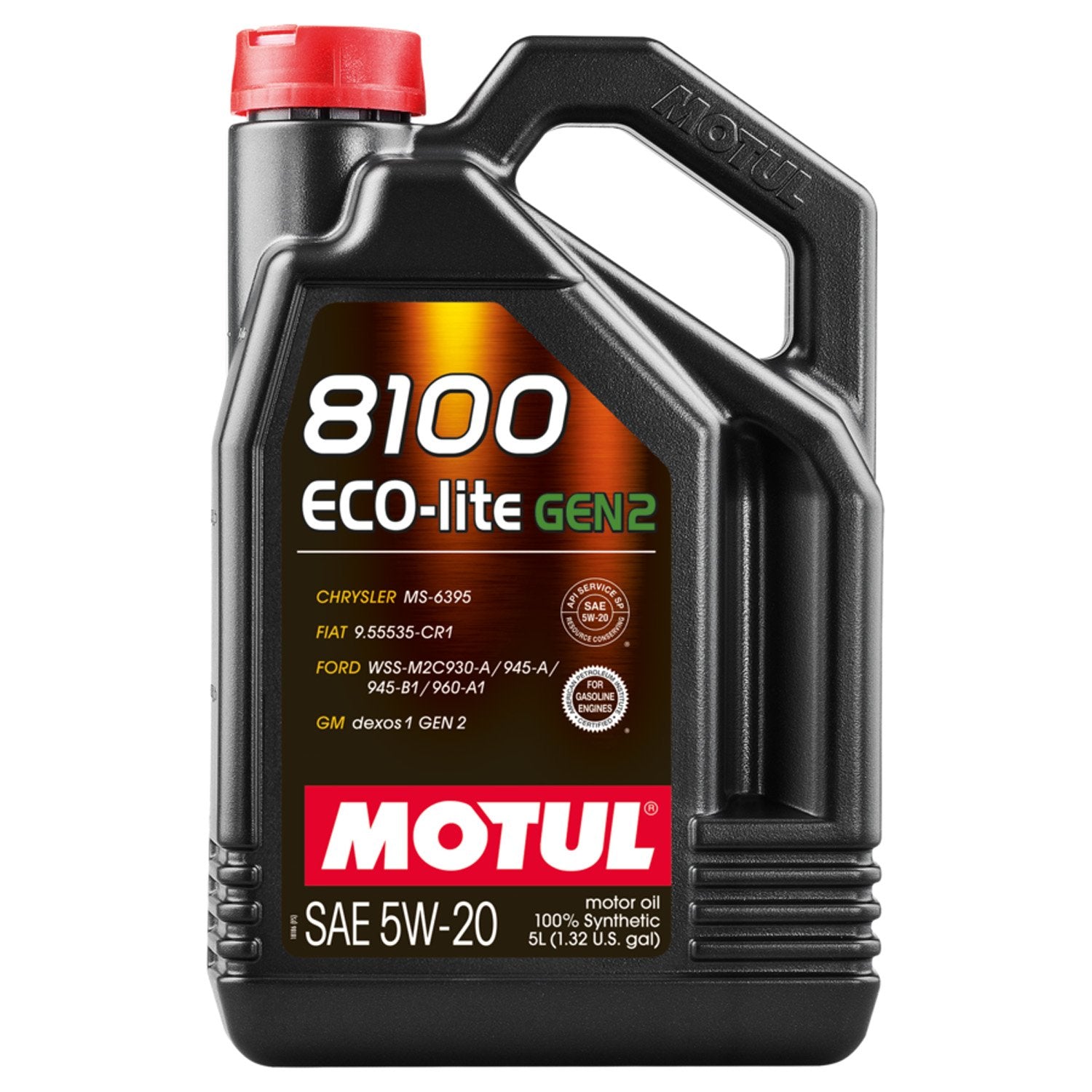 Motul 8100 Eco-Lite GEN3 Synthetic Motor Oil 5W20 - 5 Liter