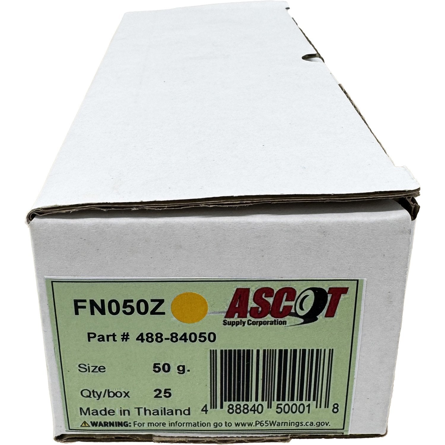 Ascot FN Style Coated Zinc Clip-On Wheel Weight 50 gm (1.75oz) - Box of 25