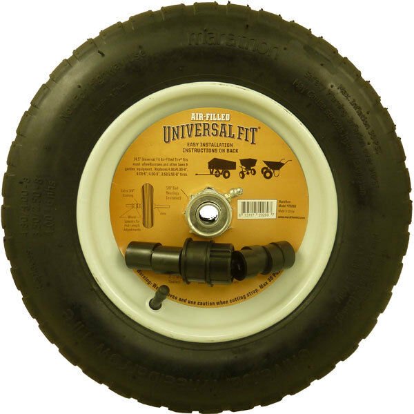 Marathon 20265 Pneumatic Air Universal Wheelbarrow Tire 4.80/4.00-8 Pack of 2