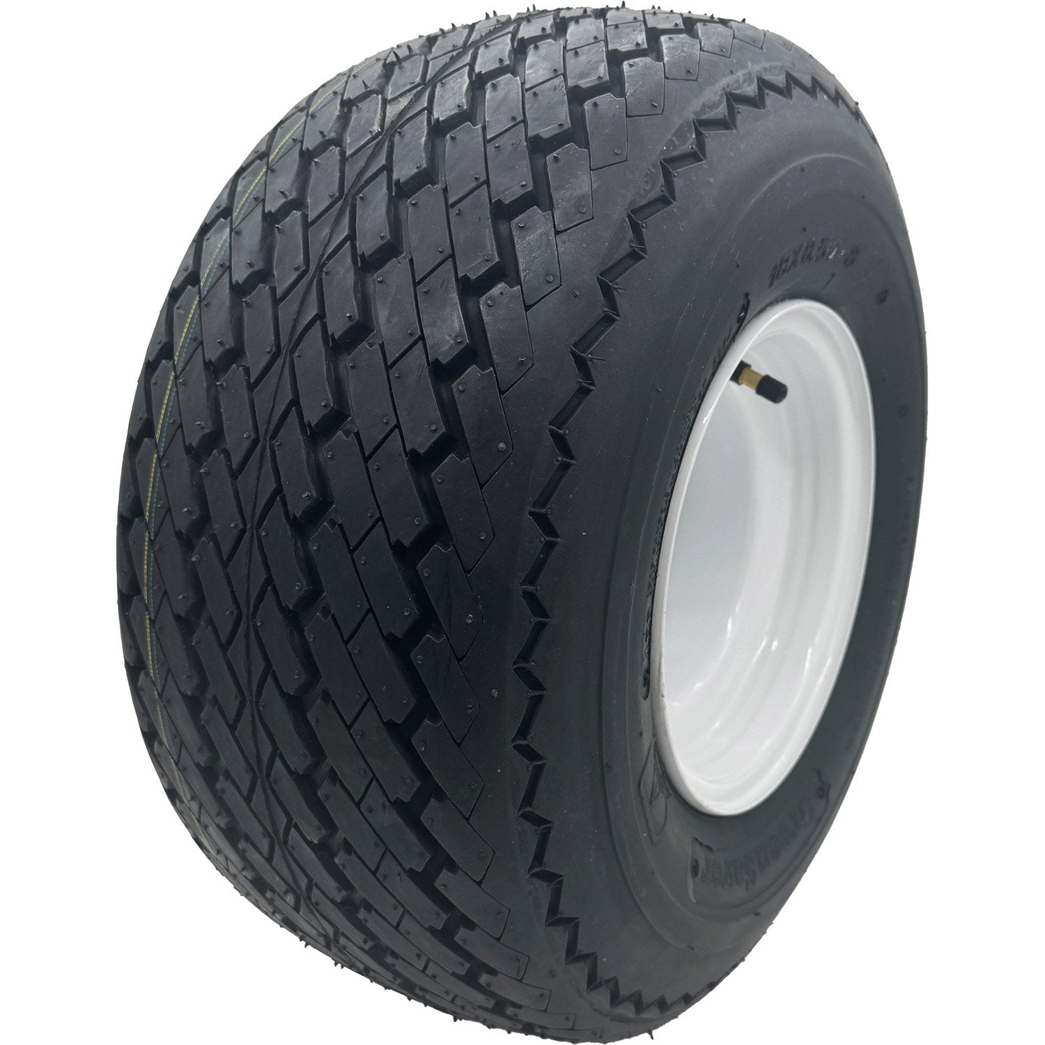 Golf Cart Tire & Wheel Assembly 18x8.50-8 4 Ply Greensaver on 4 on 4 White Wheel