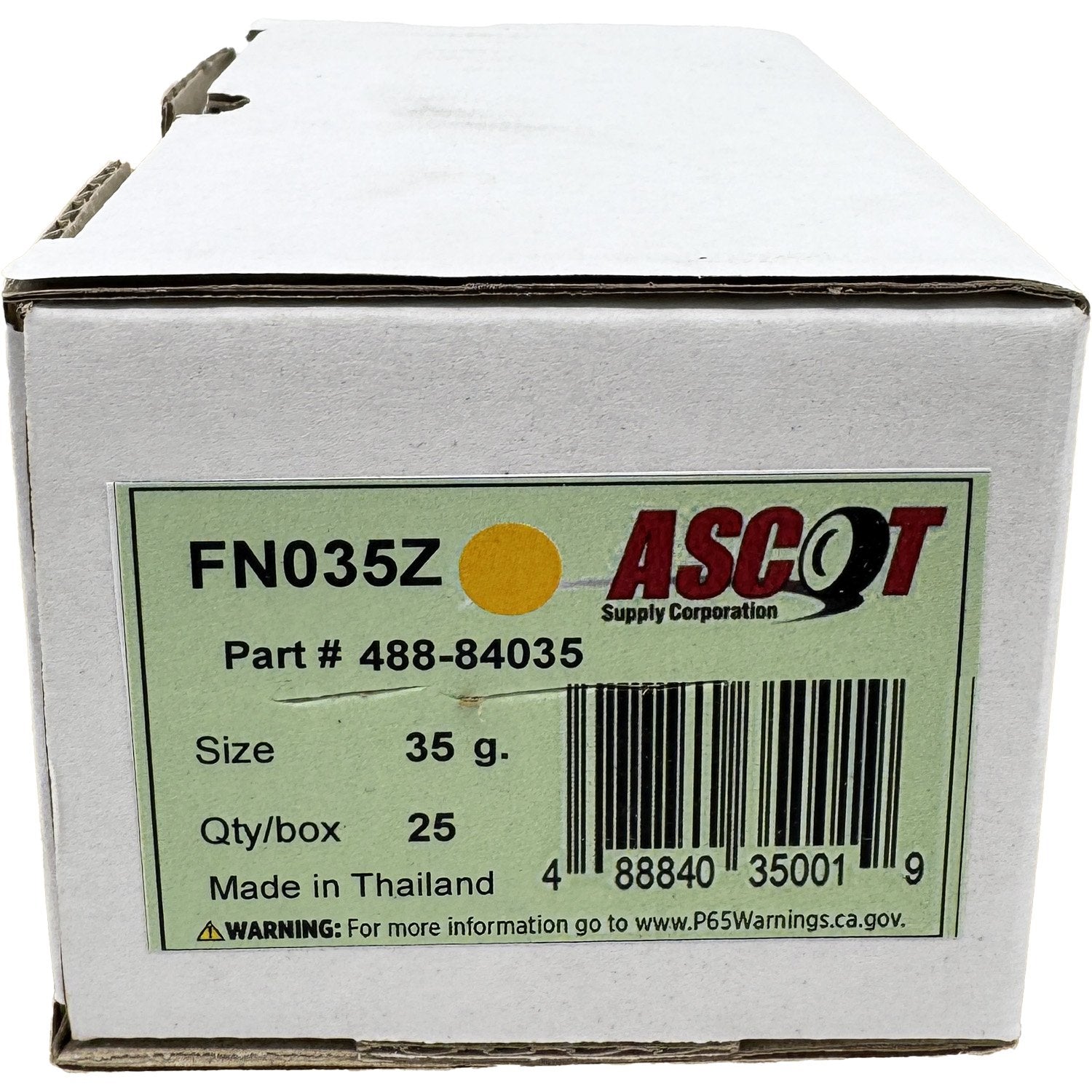 Ascot FN Style Coated Zinc Clip-On Wheel Weight 35 gm (1.25oz) - Box of 25