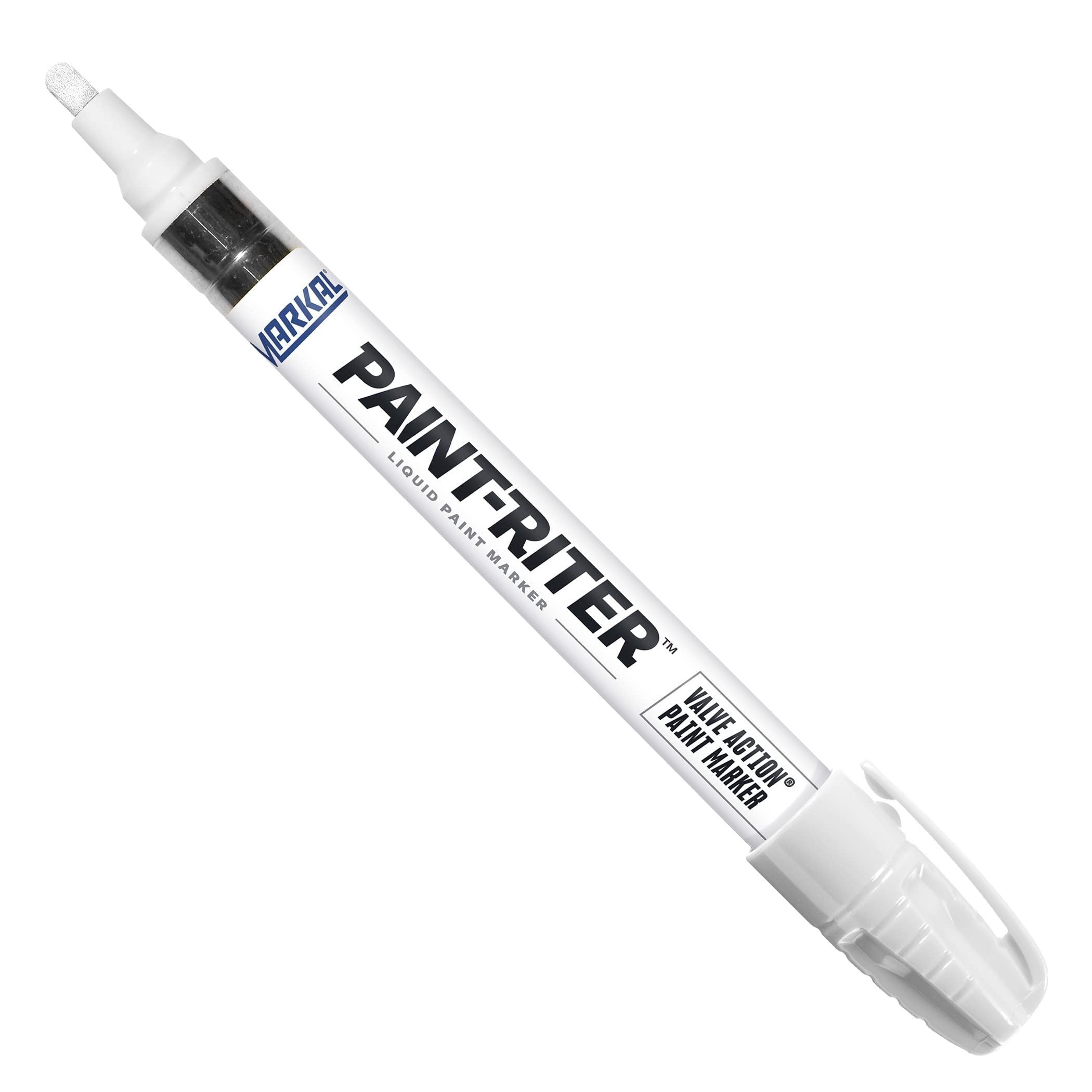 Markal Valve Action Liquid Paint Marker with 1/8" Bullet Tip - White Pack of 12
