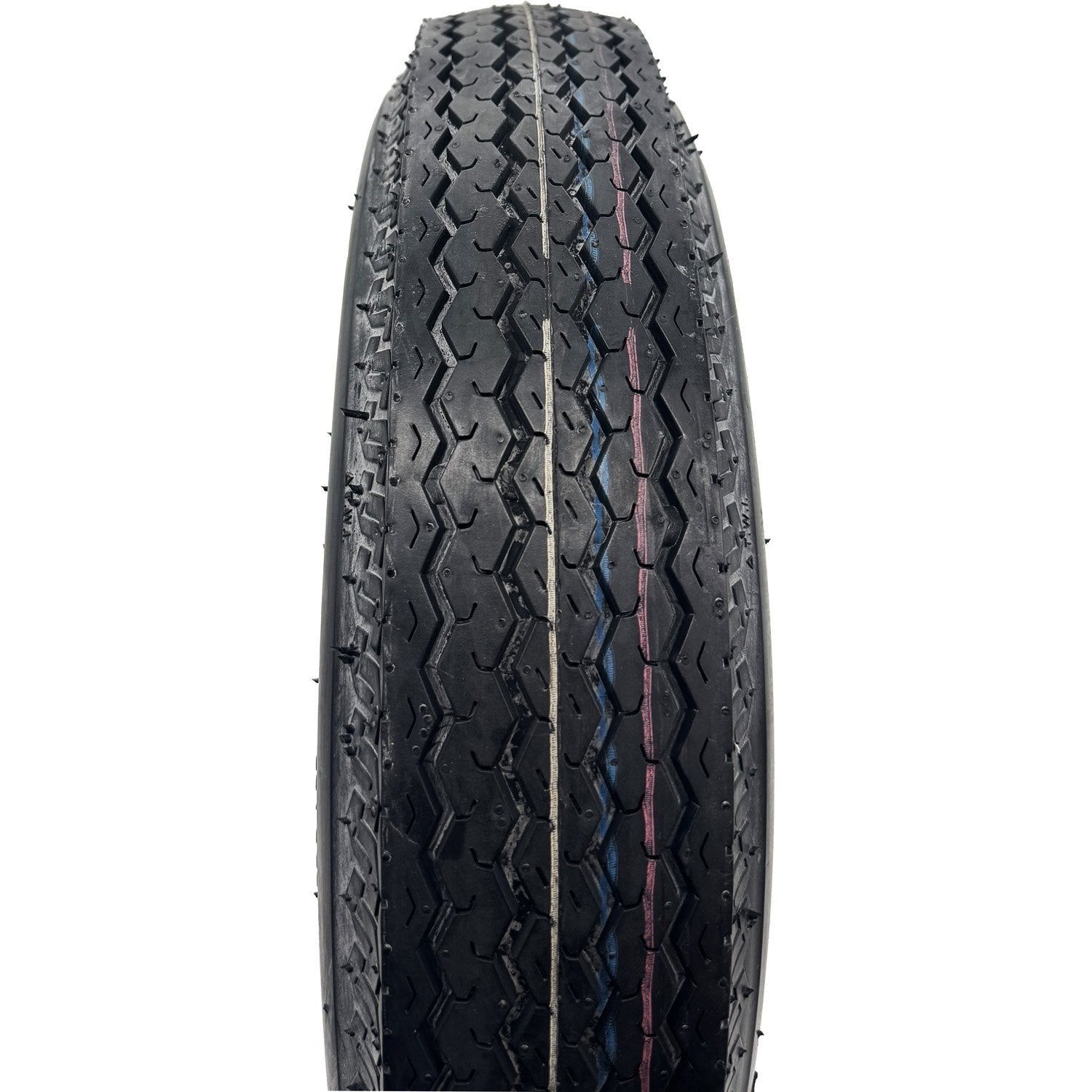 Deestone D901 4.80-12 LRC 6 Ply Trailer Tire on a 5 on 4.5 Spoked Wheel