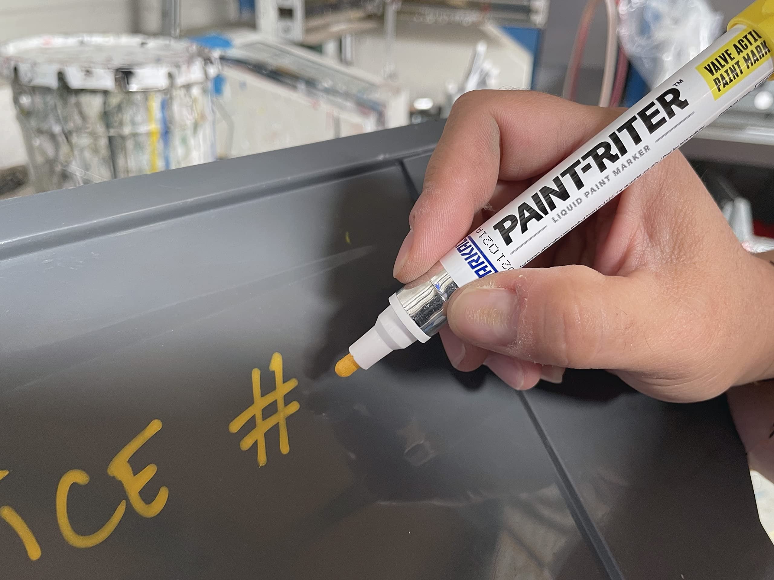 Markal Valve Action Liquid Paint Marker with 1/8" Bullet Tip - White Pack of 12