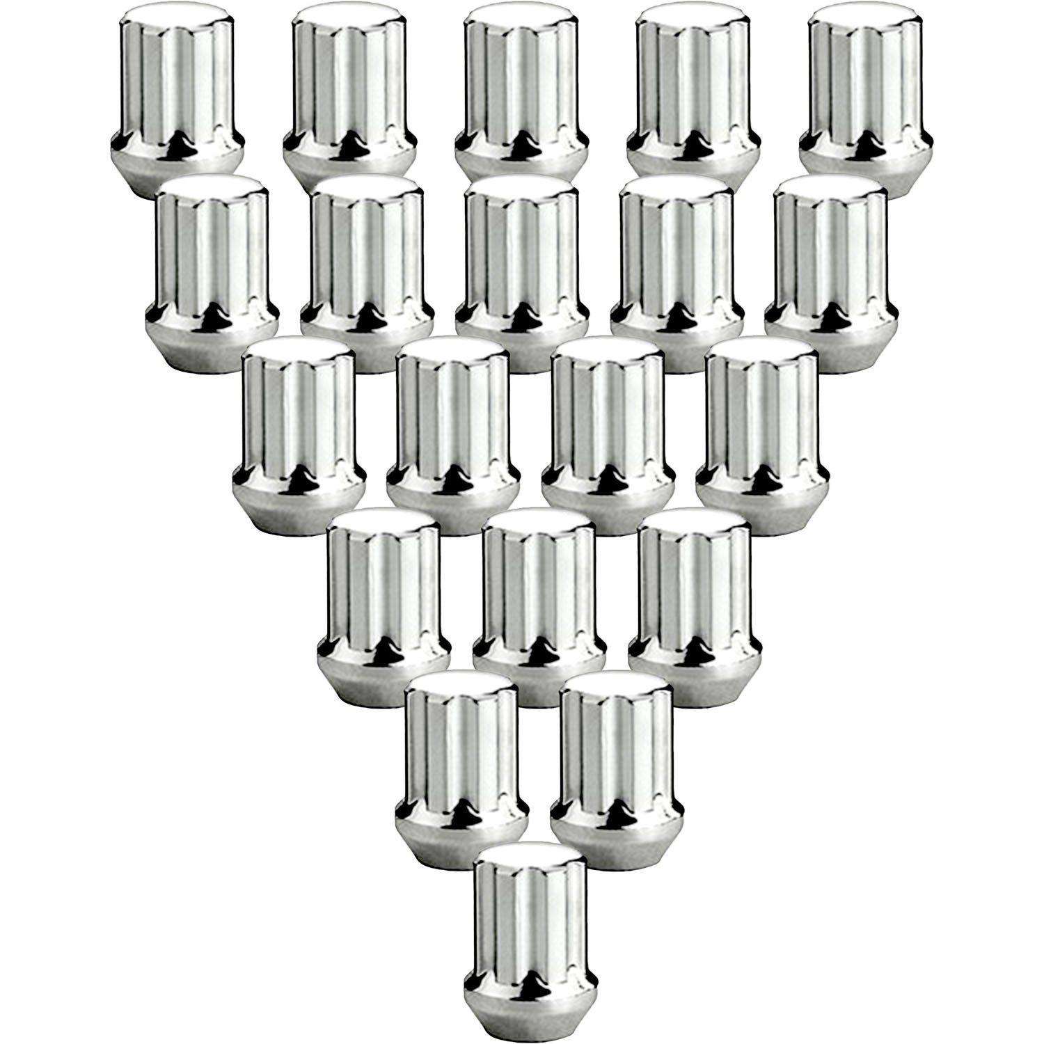 Premium Service M14x1.50 Short Truck 7-Spline Wheel Lug Nut Pack of 20