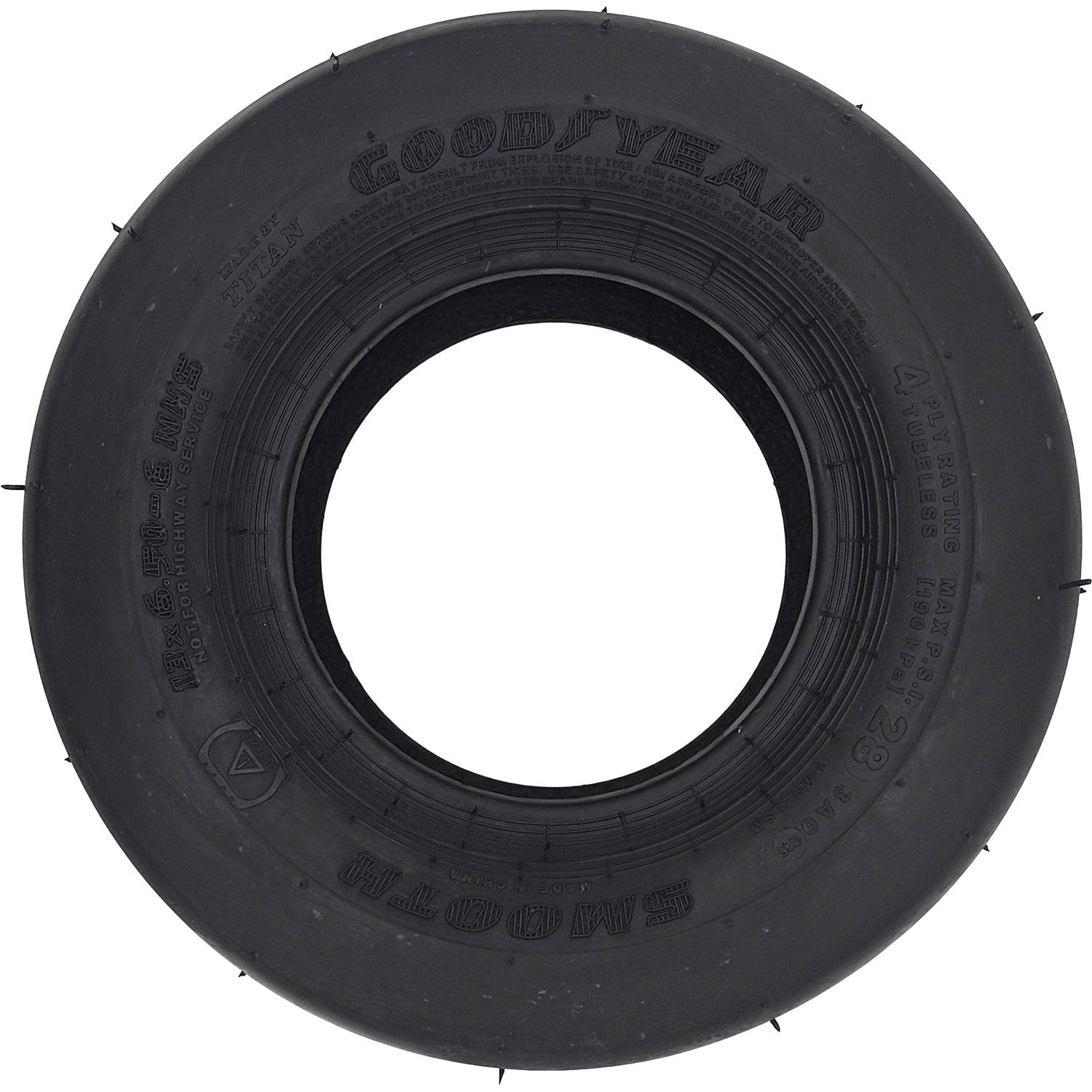 Goodyear 13x6.50-6NHS Softrac Smooth 4 Ply Front Turf Tire 6L21191 Mower