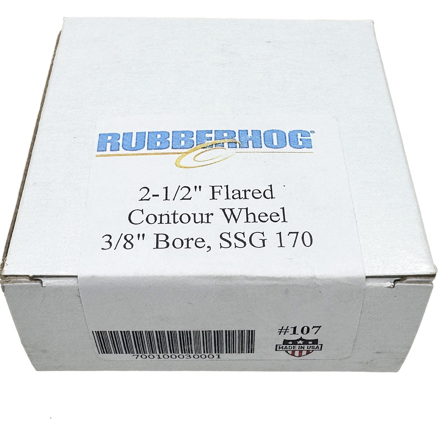 Rubberhog 2-1/2" x 1" Flared Contour Buffing Wheel 170 SSG 3/8" Arbor Hole