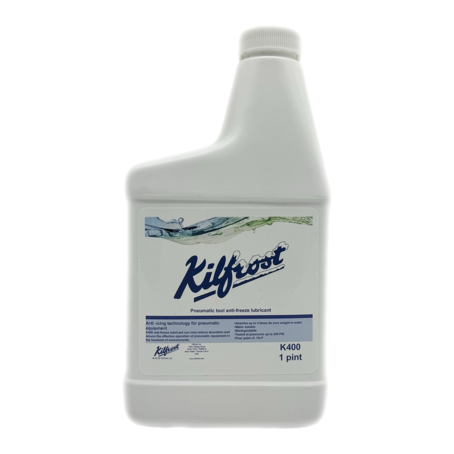 Kilfrost K400 Pneumatic Anti-Freeze Air Line and Tool Lube 1 Pint Pack of 12