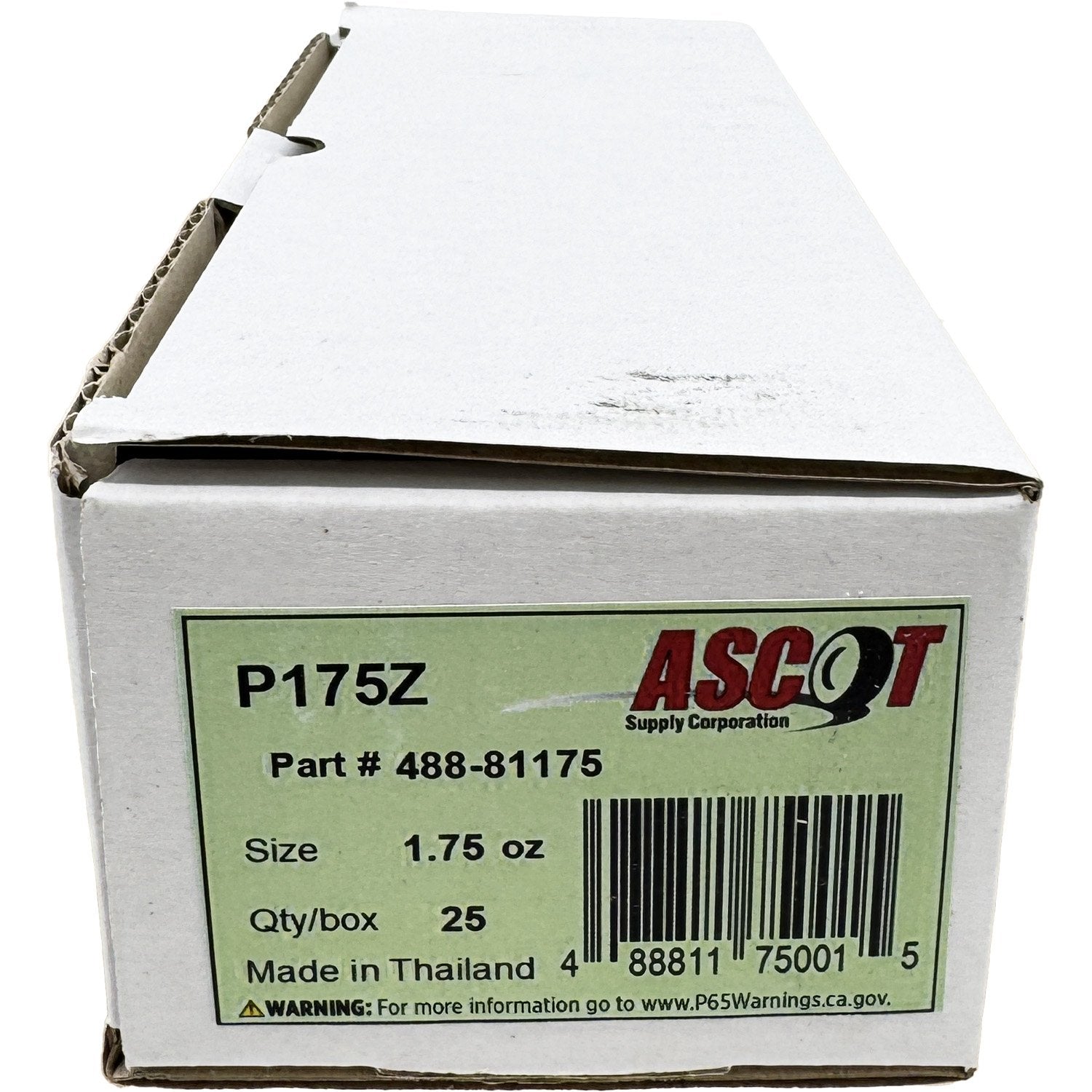 Ascot P Style Coated Zinc Clip-On Wheel Weight 1.75oz - Box of 25