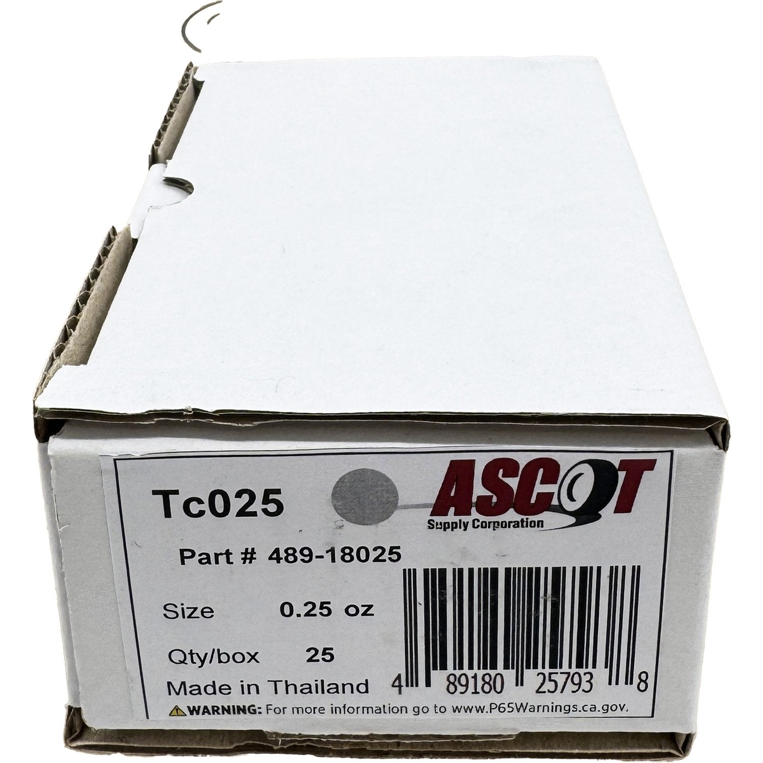 Ascot T Style Coated Lead Clip-On Wheel Weight .25oz - Box of 25