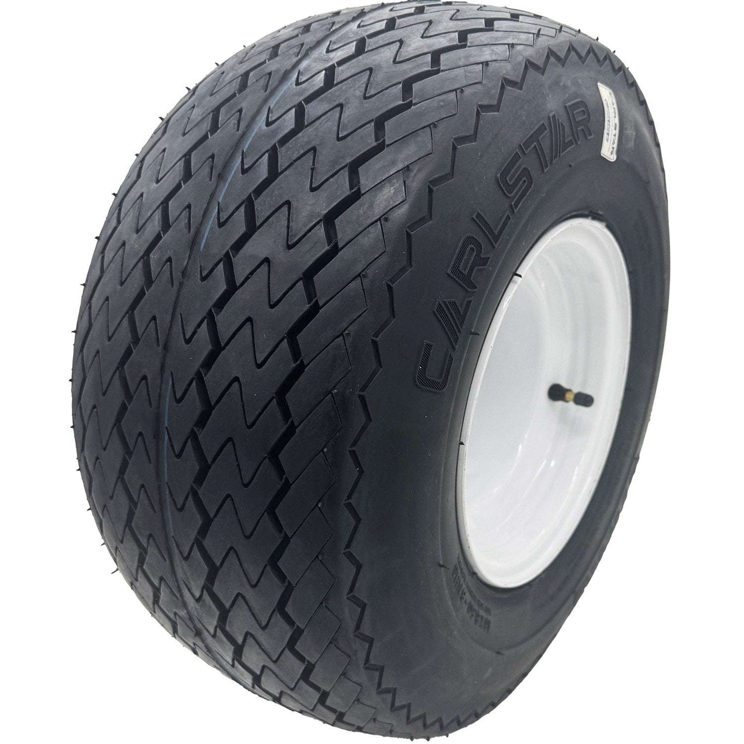 Golf Cart Tire & Wheel Assembly 18x8.50-8 4 Ply Carlstar Links on 4 on 4 White Wheel