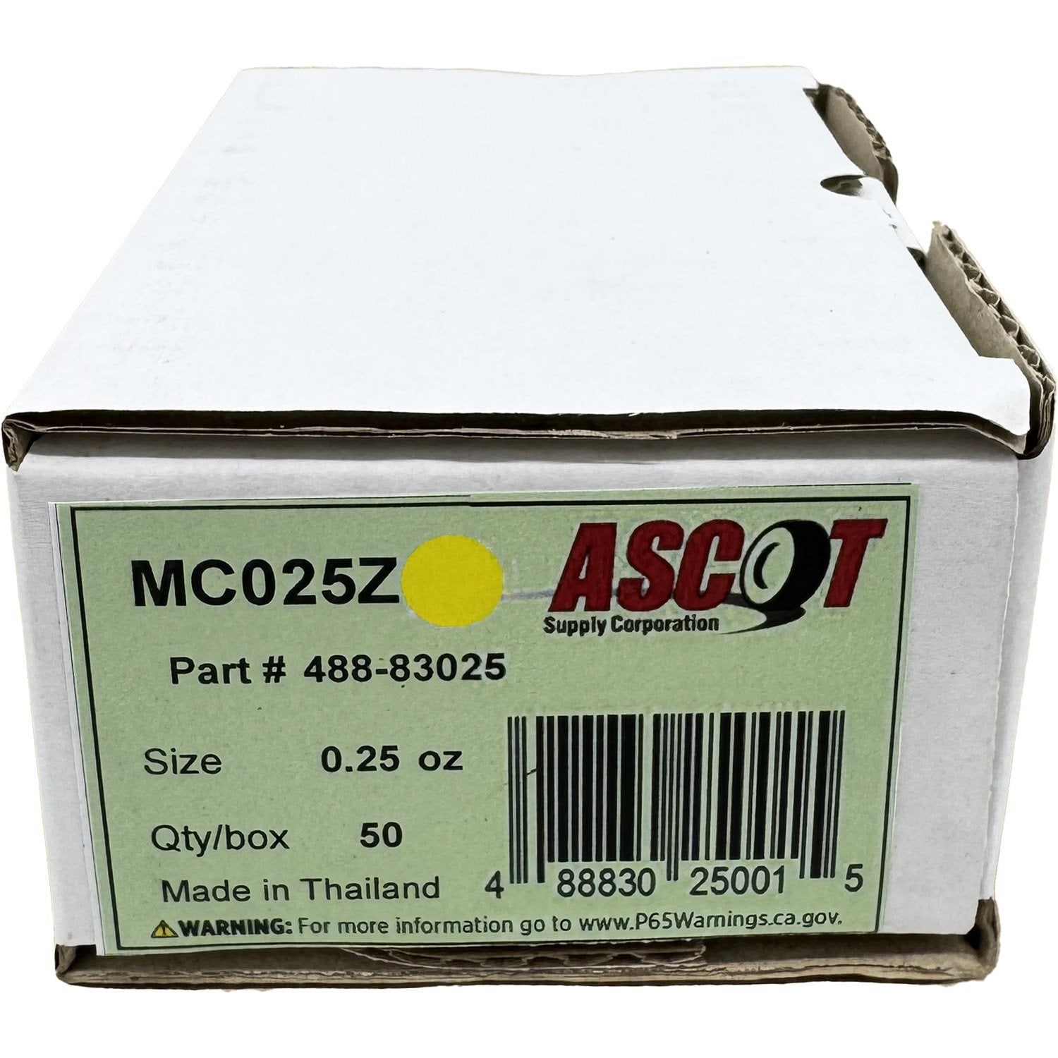 Ascot MC Style Coated Zinc Clip-On Wheel Weight .25oz - Box of 50