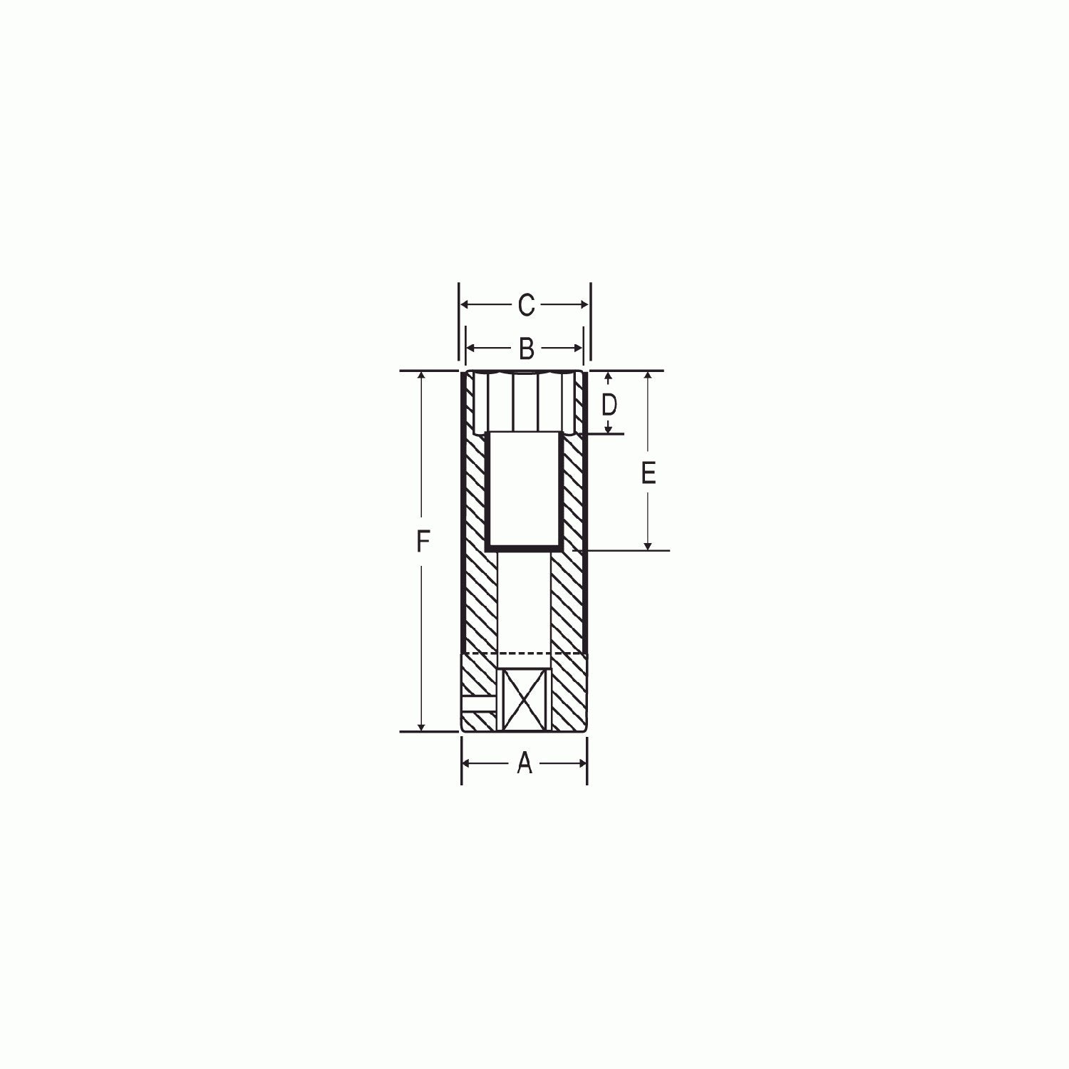 Grey Pneumatic 2024TP 1/2" Drive 3/4" Extra Thin Wall Deep Nut Protector Socket