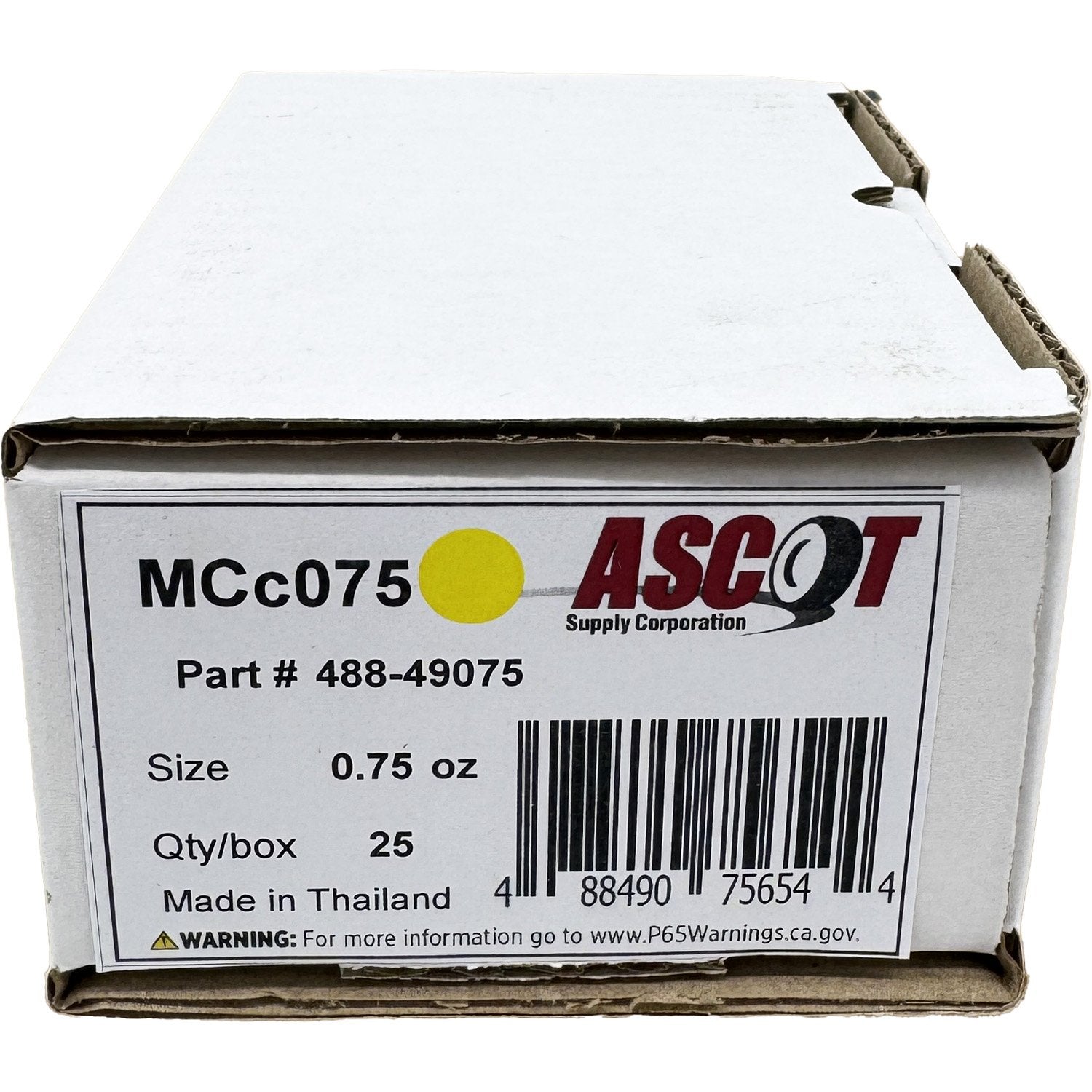 Ascot MC Style Coated Lead Clip-On Wheel Weight .75oz - Box of 25
