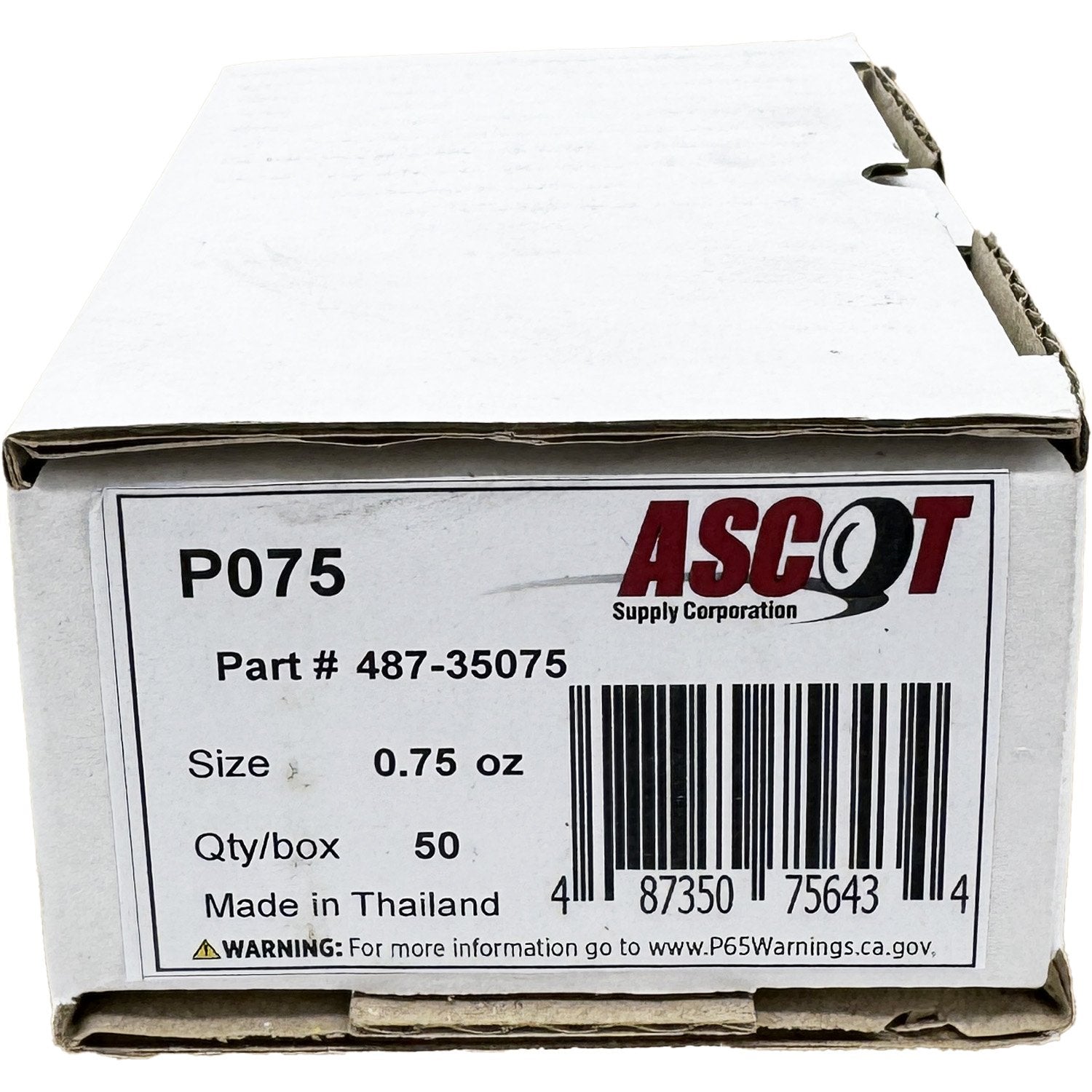 Ascot P Style Uncoated Lead Clip-On Wheel Weight .75oz - Box of 50