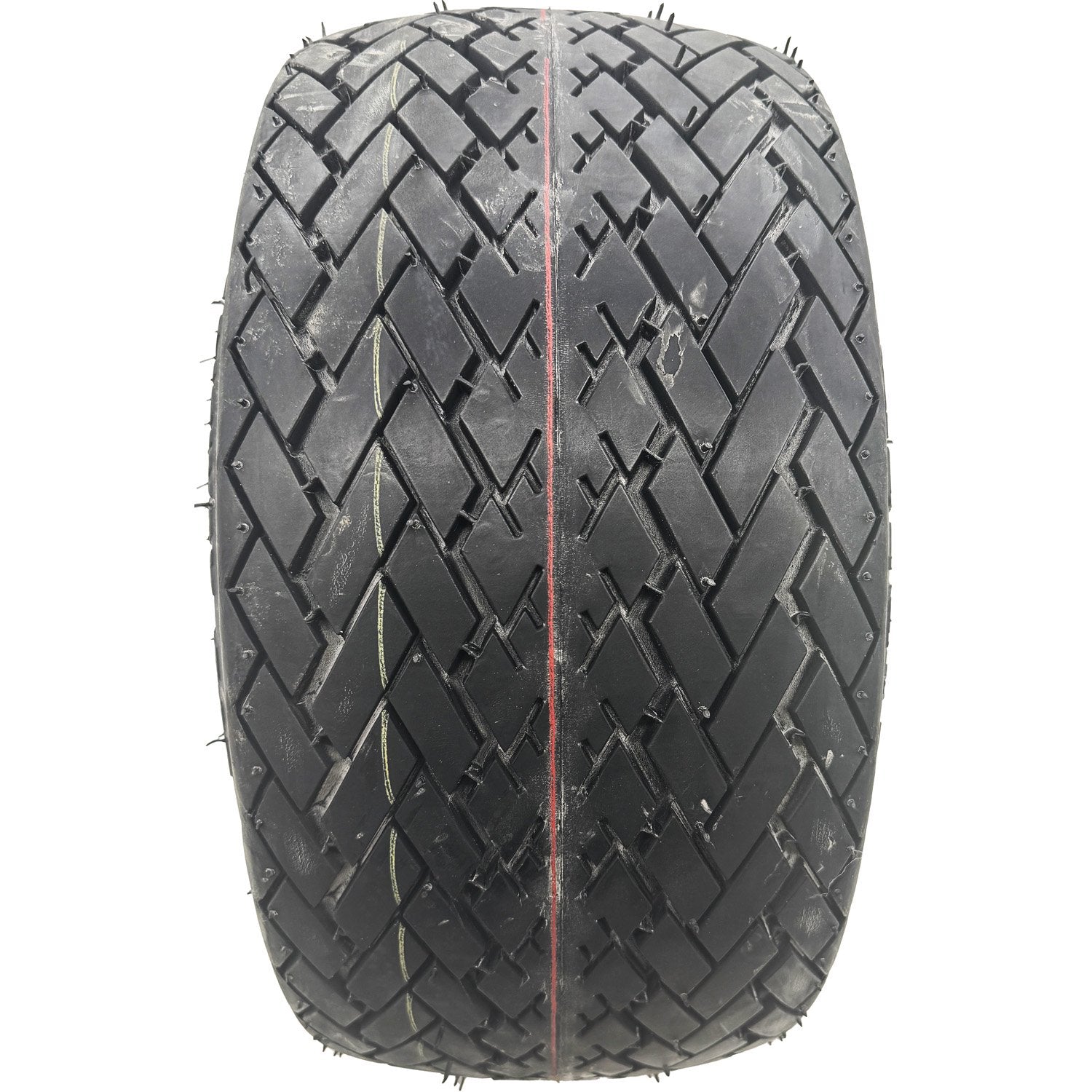 Golf Cart Tire & Wheel Assembly 18x8.50-8 4 Ply Carlisle Fairway Pro on 4 on 4 White Steel Wheel