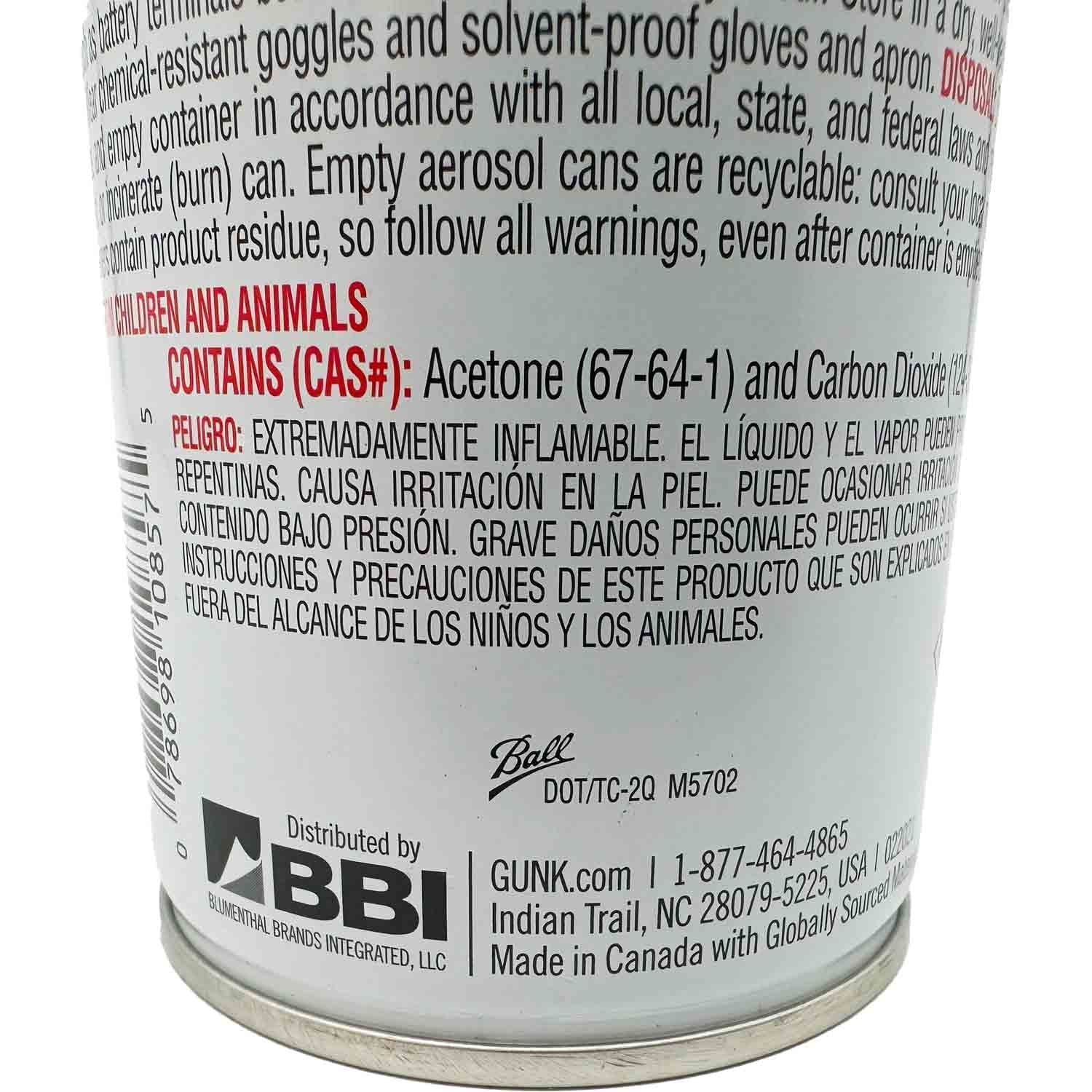 Gunk M710 Non-Chlorinated Low VOC Brake Parts Cleaner - 14oz Pack of 12