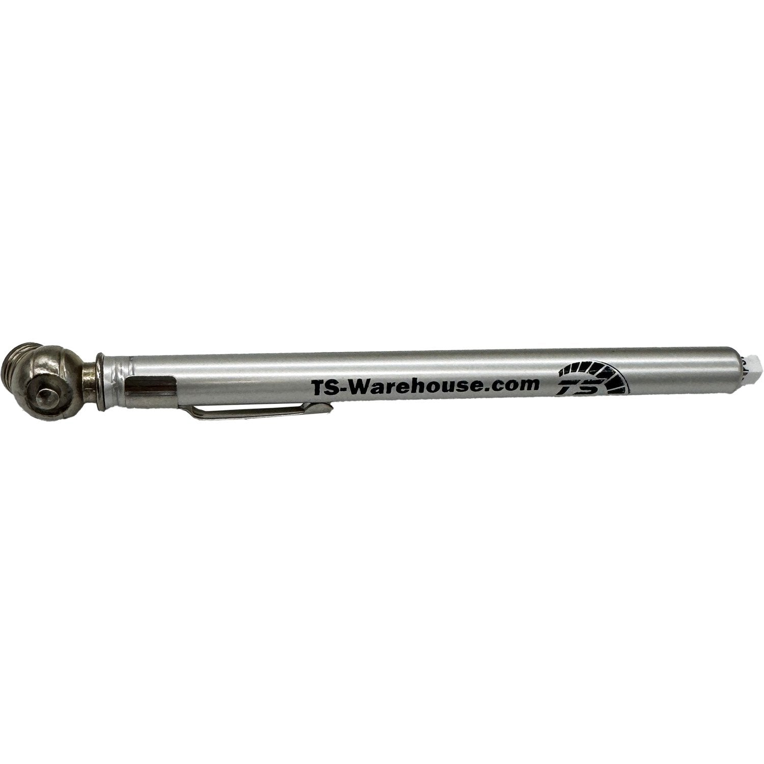 10-50 psi Pencil Tire Gauge with TS Warehouse Logo - Silver/Black
