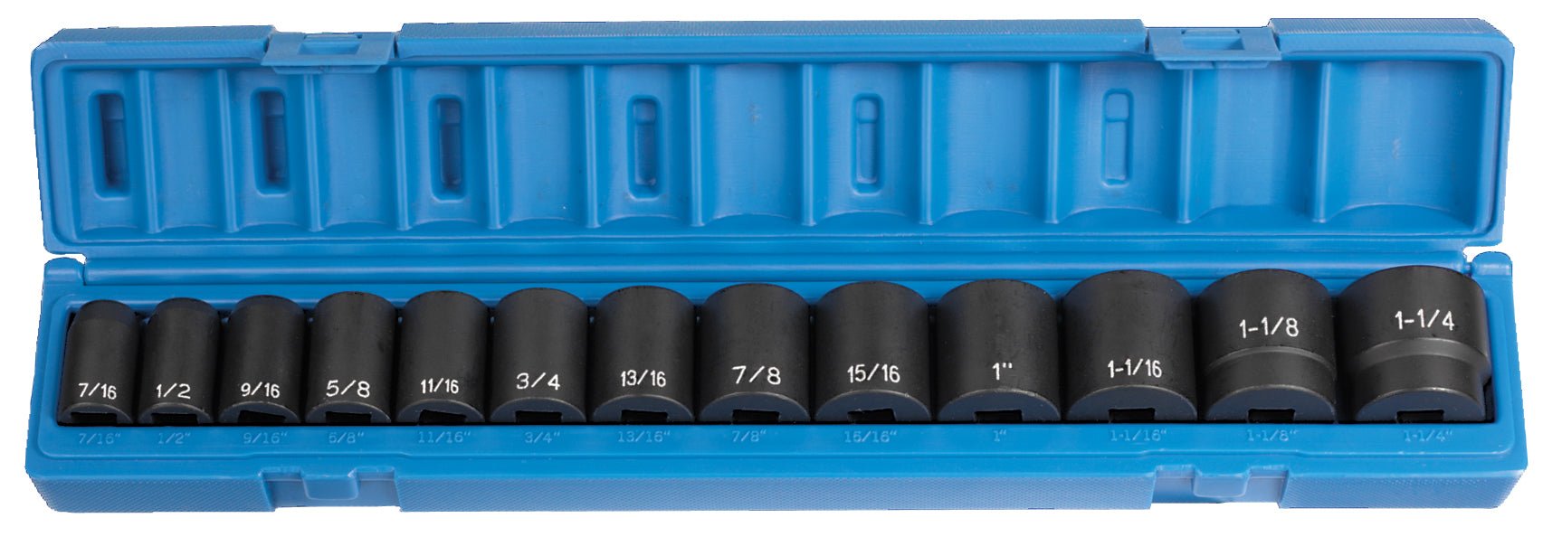Grey Pneumatic 1312 1/2'' Drive Standard Length Fractional Set - 13 Piece