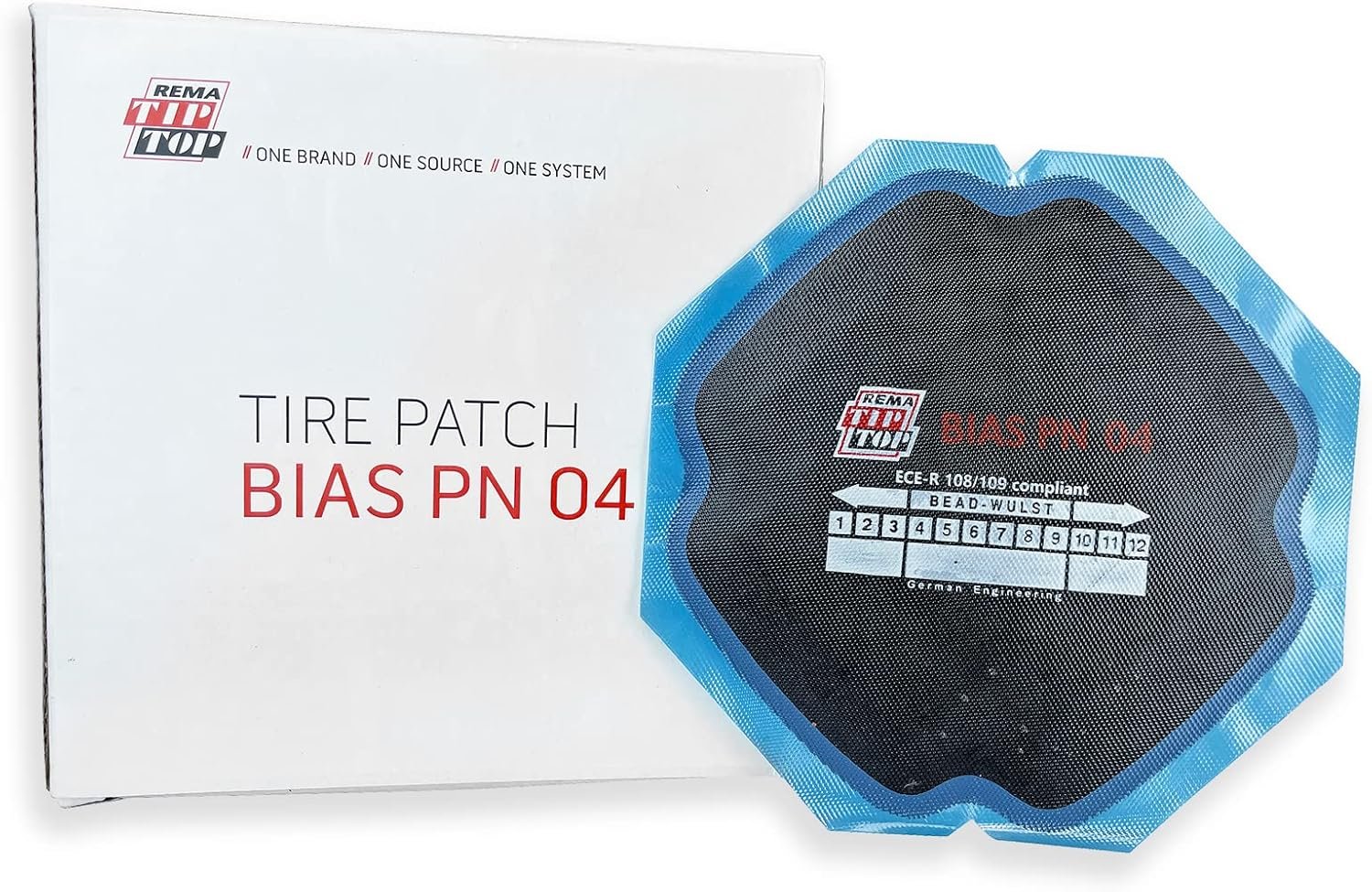 REMA TIP TOP PN-4 Square Bias Ply Tire Repair Patch 5-3/4" 2ply - Box of 10