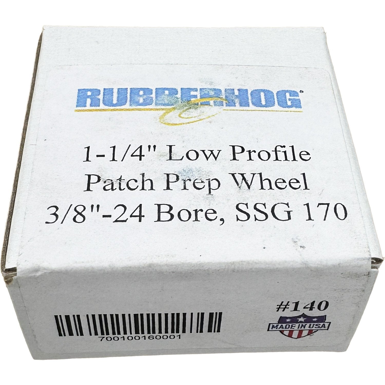 Rubberhog 1-1/4" x 3/4" Low-Profile Patch Prep Buffing Wheel 170 SSG 3/8" x 24 Thread