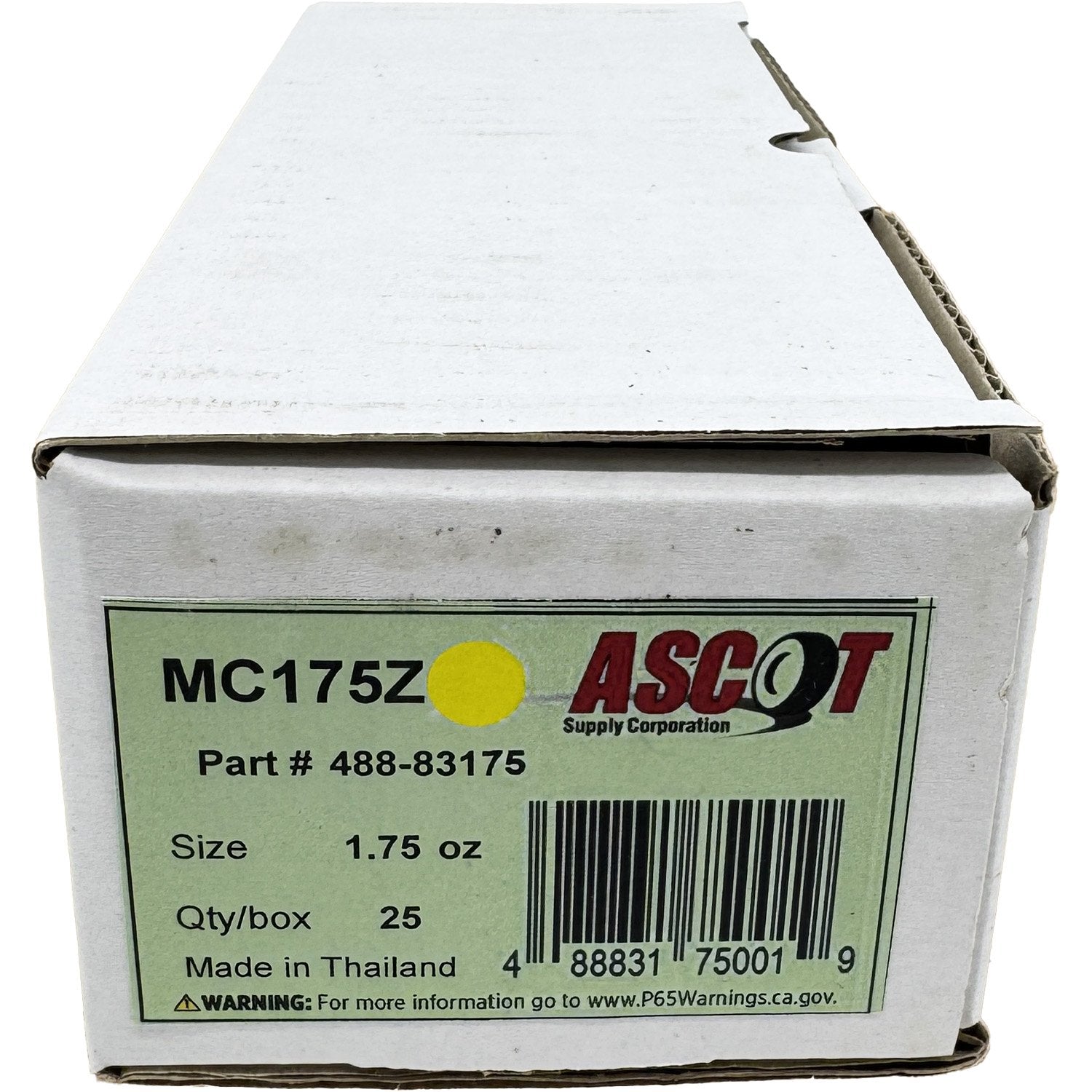 Ascot MC Style Coated Zinc Clip-On Wheel Weight 1.75oz - Box of 25