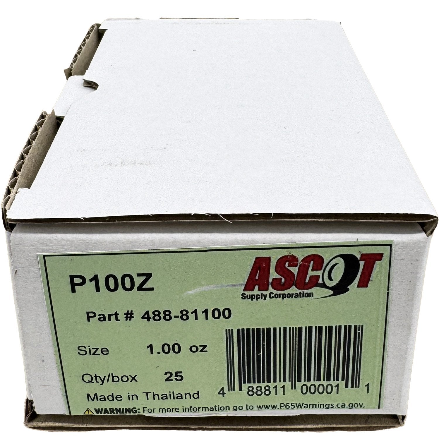 Ascot P Style Coated Zinc Clip-On Wheel Weight 1.00oz - Box of 25